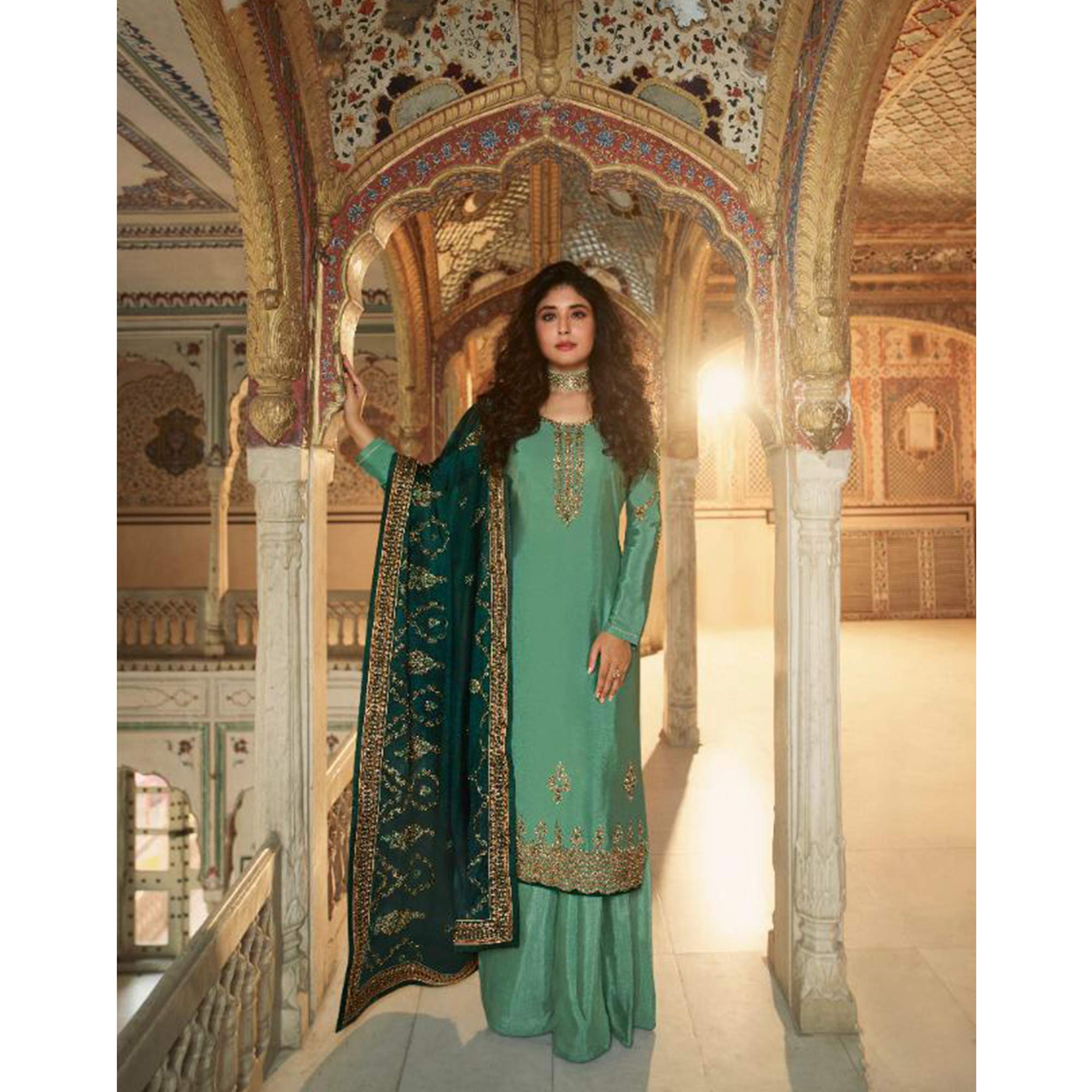 Elegant Designer Party Wear Salwar Kameez with Heavy Embroidery - Stitched Sharara Palazzo Suits for Women | Perfect for Weddings, Festivals & Special Occasions