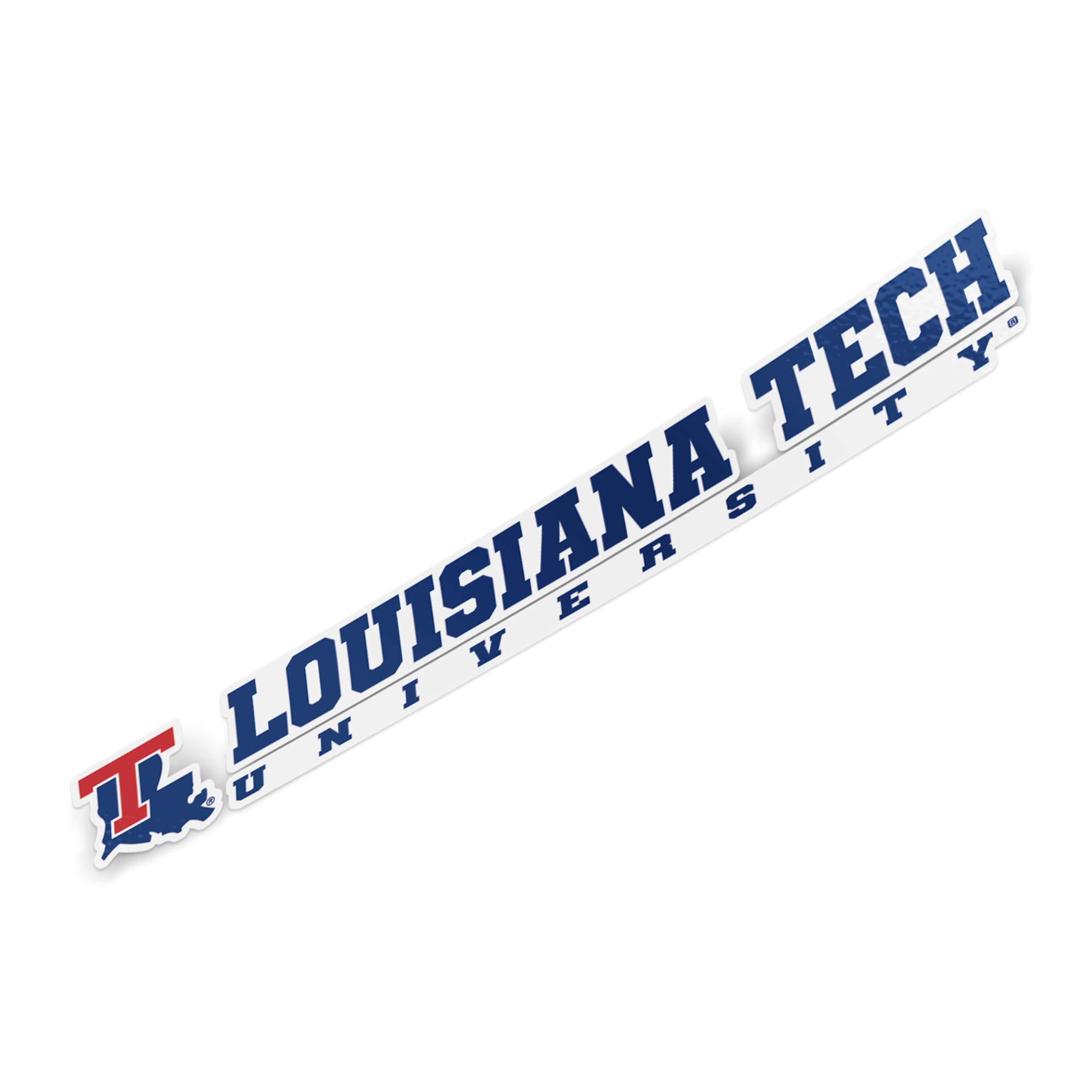 Louisiana Tech University Bulldogs Logo Vinyl Decal Sticker - 8 Inch Waterproof Laptop, Water Bottle, Car, Scrapbook Decal for College Fans & Alumni | Perfect for Game Day, Dorm Decor, School Spirit