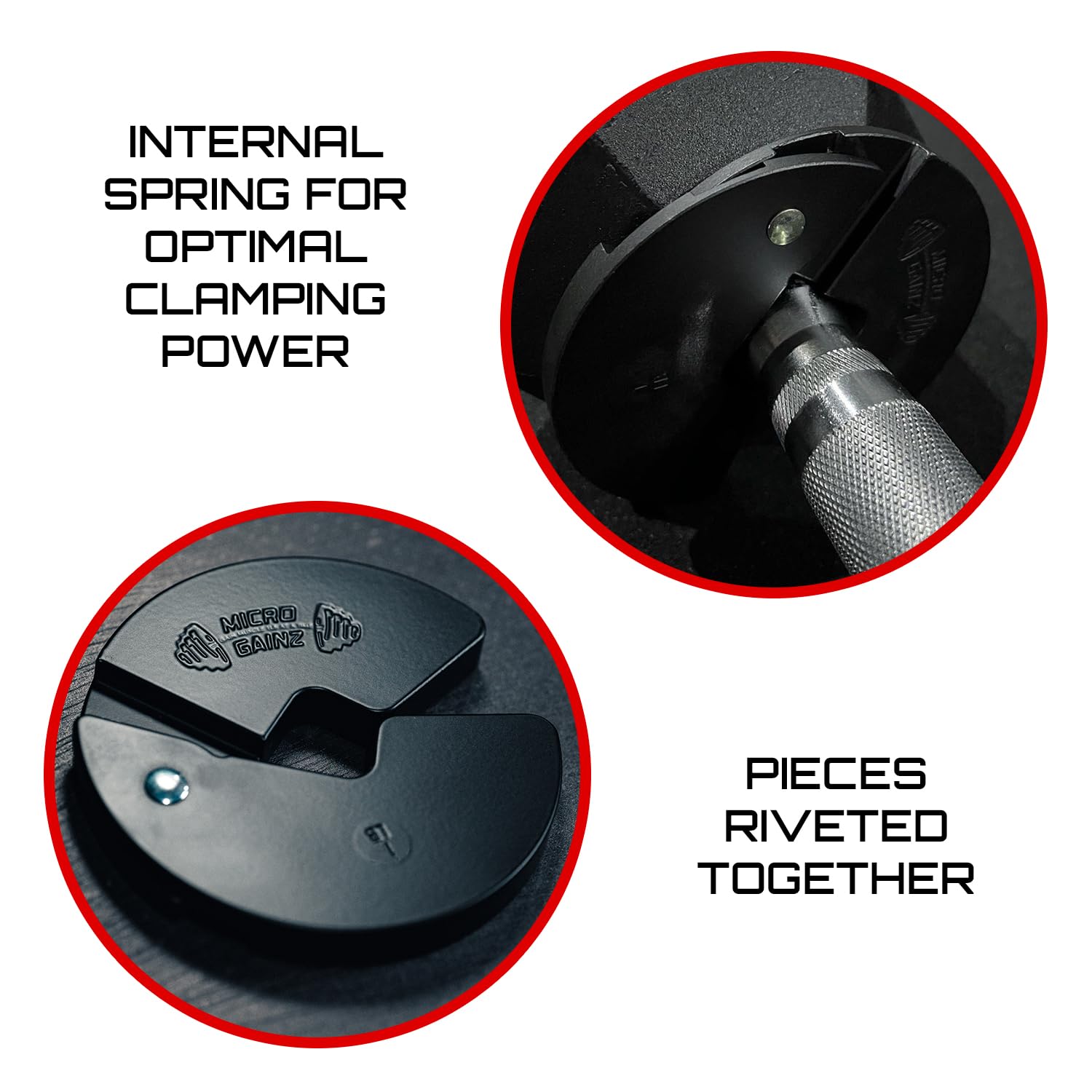 Micro Gainz 1LB Dumbbell Fractional Weight Plates Set (2 or 4 Pieces) - Premium USA-Made Micro Loading Weights for Dumbbell Training - Perfect for Strength Building, Home Gym & Progressive Overload Workouts
