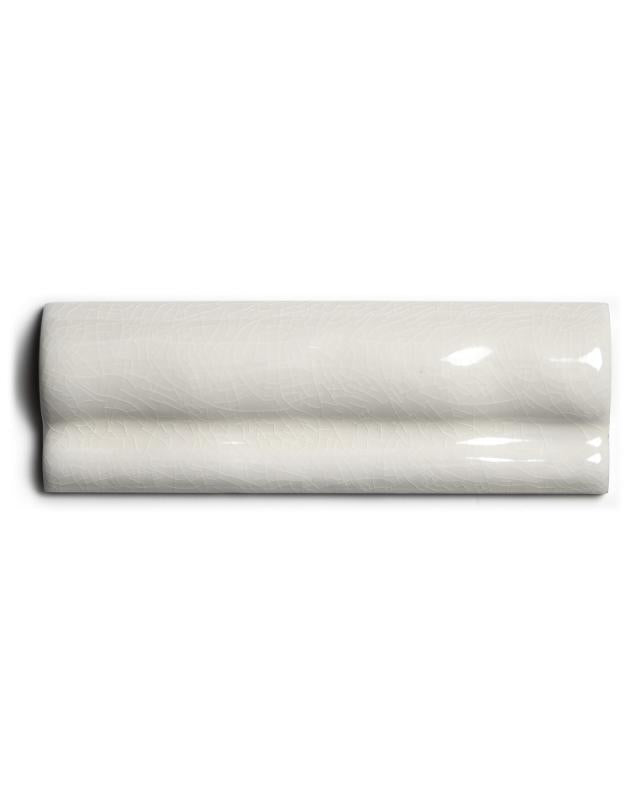 Antique Crackle Glazed BrÃ¶stlist 5 x 15 cm - White Wavy Wall Molding for Vintage Home Decor | Perfect for Fireplace Mantels, Wainscoting & Ceiling Borders