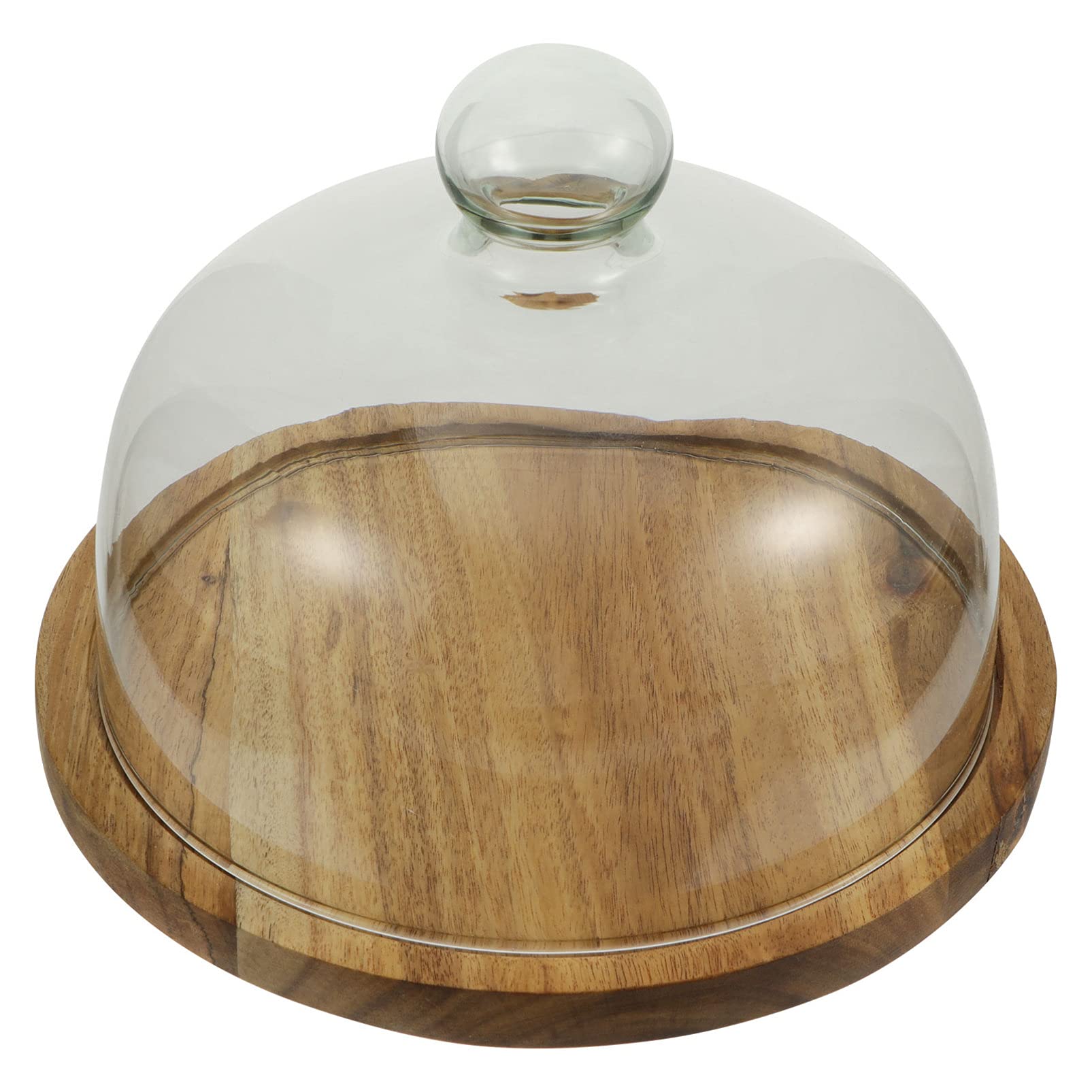 Premium Glass Cake Stand with Dome Cover - European Style Rotating Dessert Display for Cupcakes, Mini Pastries & Fruit - Perfect for Parties, Weddings & Tea Time