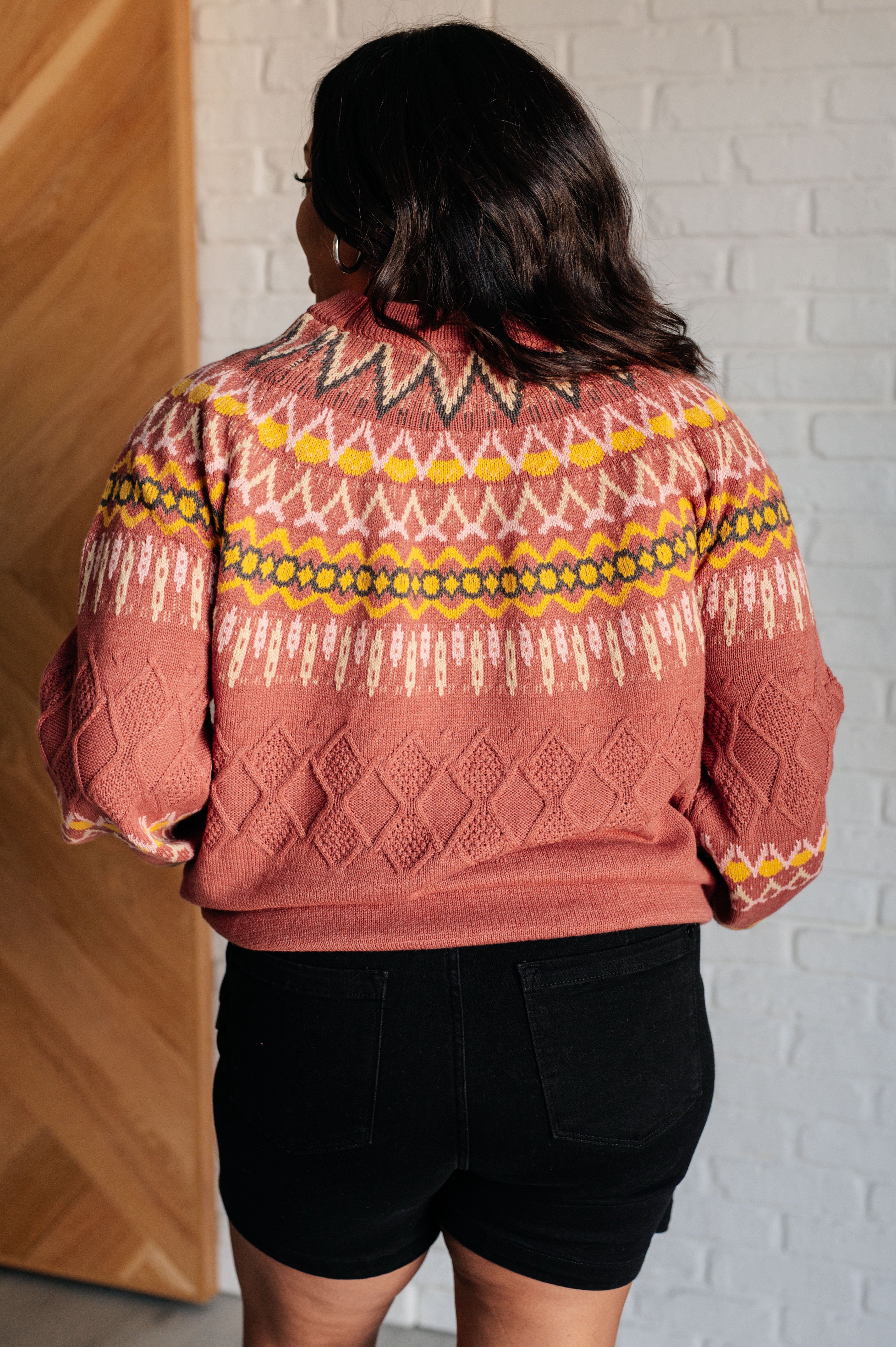 Cozy Chalet Fair Isle Sweater for Women - Winter Knit Pullover with Nordic Patterns - Perfect for Christmas, Skiing & Cabin Getaways