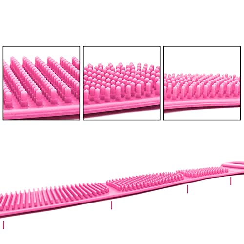 Natural Siah Body Scrubber - Anti Mold Bath & Shower Exfoliating Brush for Smooth Skin | Non-Toxic Back Cleaner (Pink, 800x110cm) | Perfect for Spa Days & Deep Cleansing Routines