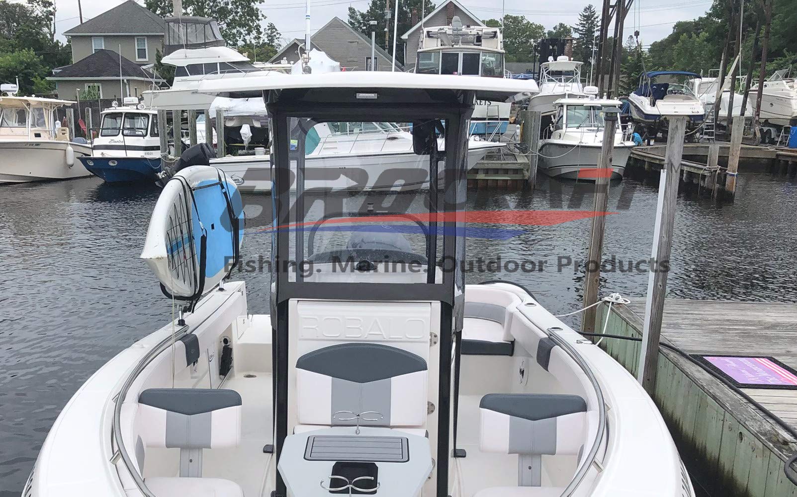 Brocraft Premium SUP Paddle Board Rack for Boats - Heavy Duty Kayak & SUP Storage System with Rod Holder (Set of 2) - Perfect for Fishing Boats, Yachts & Water Sports Enthusiasts