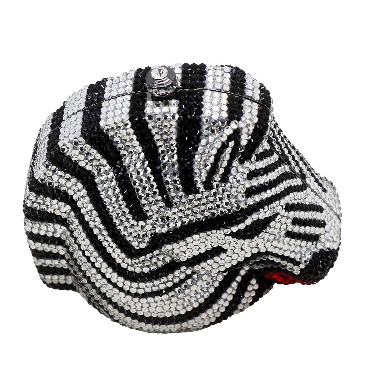 Luxury Sparkly Rhinestone Crystal Women's Mini Horse Head Evening Clutch Purse - Elegant Handbag for Party, Prom, Banquet & Special Occasions
