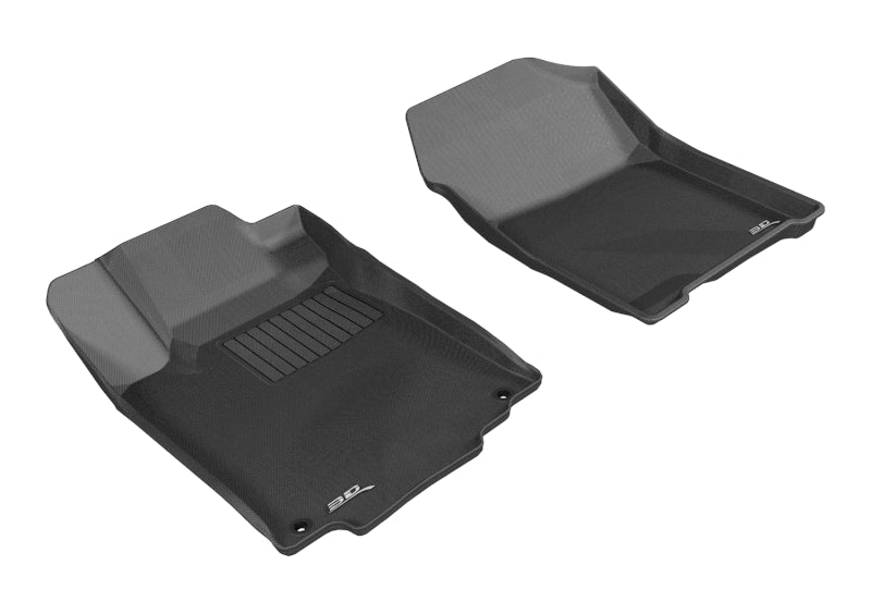 3D MAXpider Custom Fit Floor Mats for 2012-2016 Honda CR-V Kagu Series - 1st Row All-Weather Protection (Black) | Perfect for Daily Commutes, Road Trips & Family Adventures
