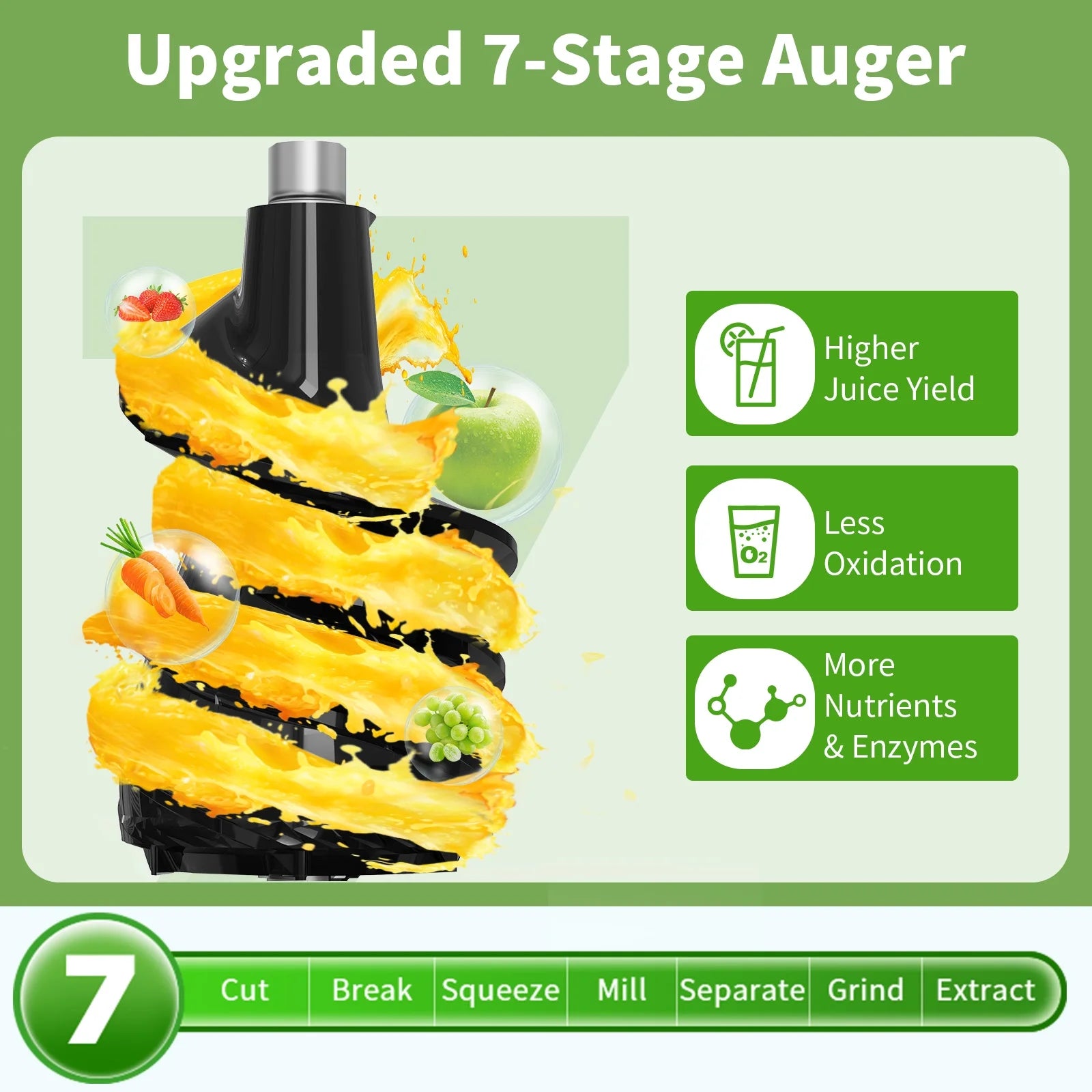Premium Cold Press Juicer Machine - 82mm Wide Feed Chute for Whole Fruits & Vegetables | BPA-Free Slow Masticating Juicer for Healthier Juices | Perfect for Home, Gym & Healthy Lifestyle