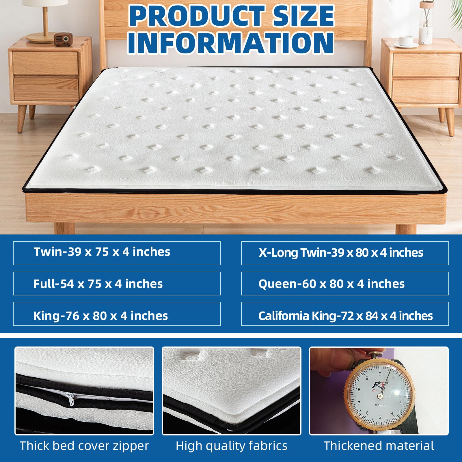 Premium PVC Softside Free Flow Full Water Bed Mattress with Smart Thermostat - King Size Waterbed with Fill & Drain Kit, Foldable Design for Adults & Elderly - Perfect for Home, Guest Room, and Therapeutic Use