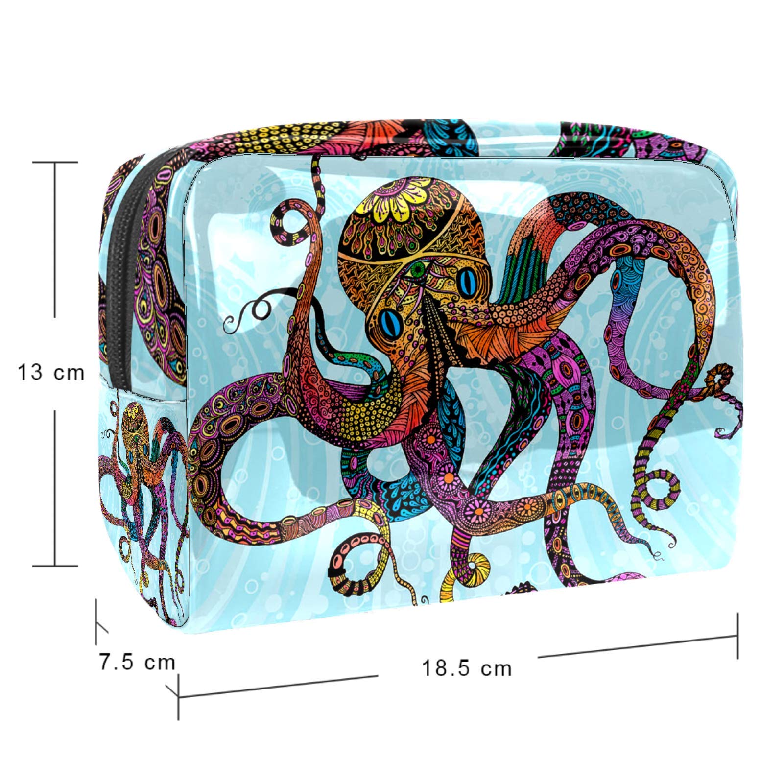 Portable Waterproof Makeup Bag with Zipper - Travel Toiletry Organizer for Women, Cosmetic Pouch for Makeup Brushes, Lipstick, Skincare - Perfect for Travel, Gym, and Daily Use