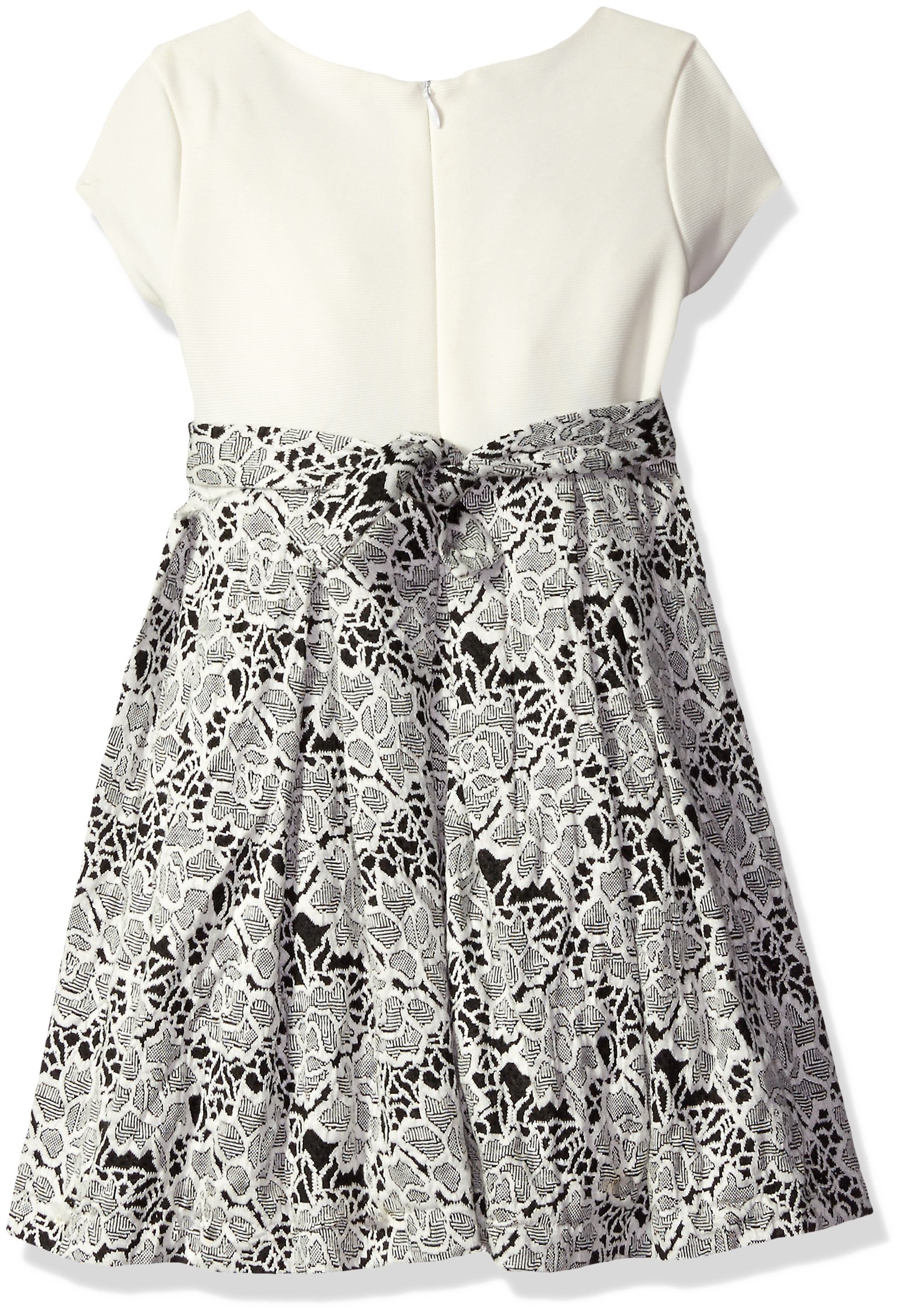 Bonnie Jean Girls' Short Sleeve Floral Knit Dress - Cute Summer Outfit for Playdates, Parties & Family Photos | Soft Cotton Blend Comfort