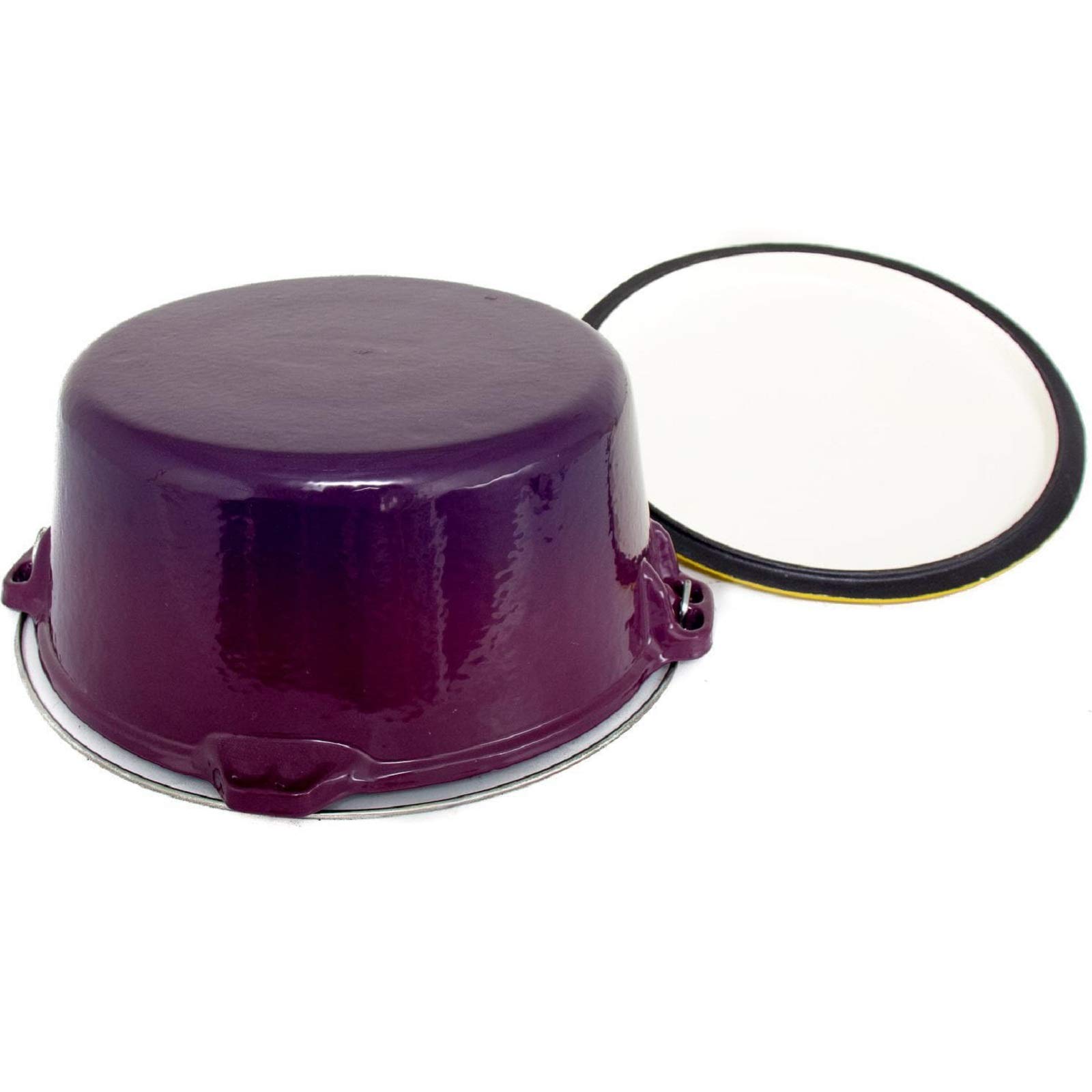 6 Qt. Enameled Cast Iron Dutch Oven with Lid - Purple & Gold (10487APG) for Baking, Braising & Slow Cooking - Perfect for Soups, Stews & Bread Making