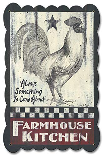 Vintage Farmhouse Kitchen Sign - Made in USA with Heavy Gauge Steel - Rustic Wall Decor for Country Kitchen, Dining Room & Home Bar