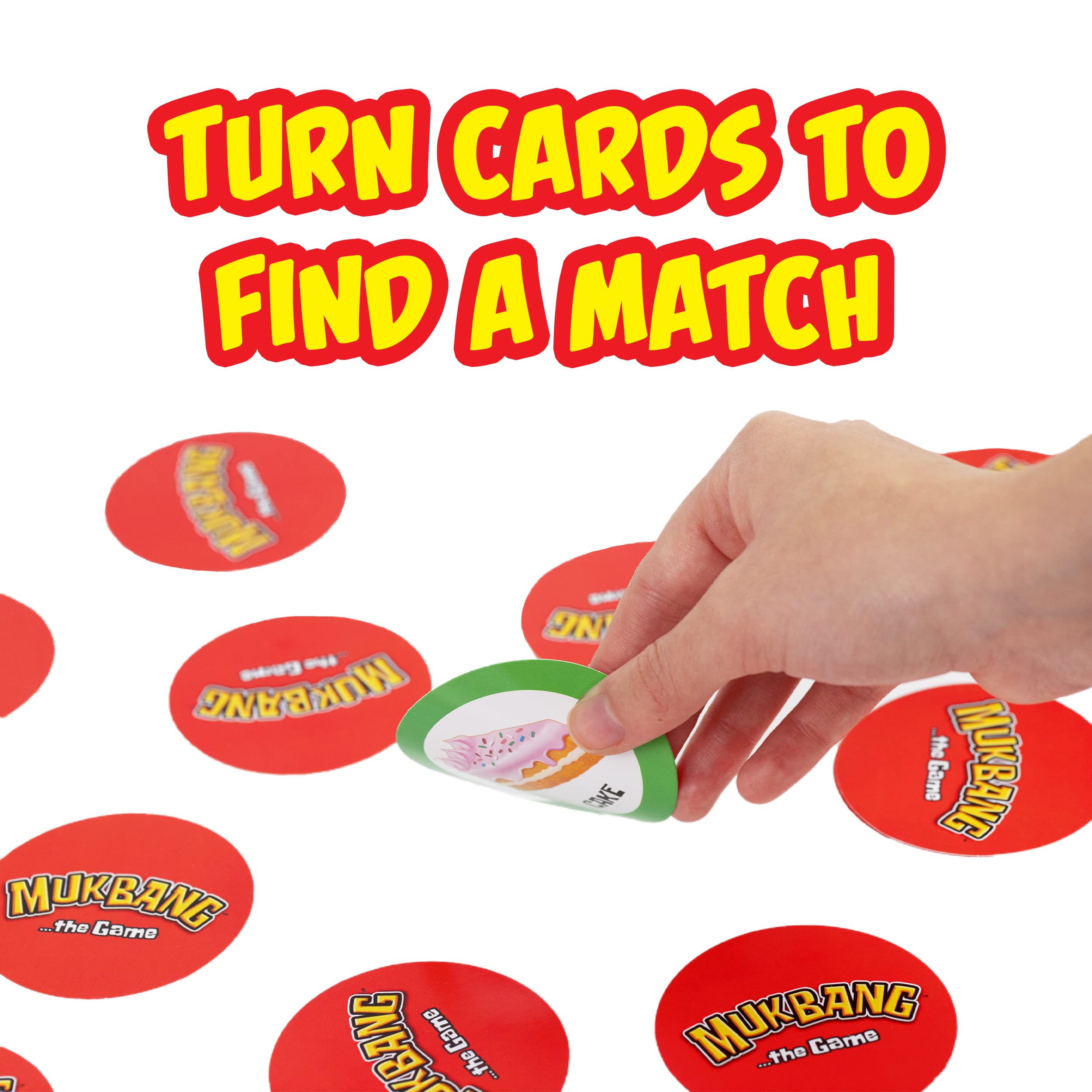 Far Out Toys MUKBANG Electronic Food Sound Memory Game - Match 35 Food Cards to Mukbang Sounds (Slurp, Crunch, Belch) - Fun Family Game for Parties & Indoor Activities