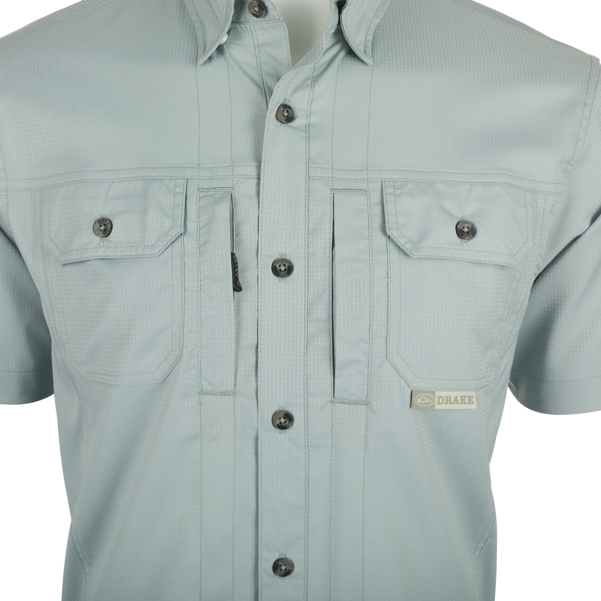 Wingshooter Trey Solid Dobby Button Down Short Sleeve Shirt for Men - Casual Summer Wear, Outdoor Activities & Business Casual Office Attire