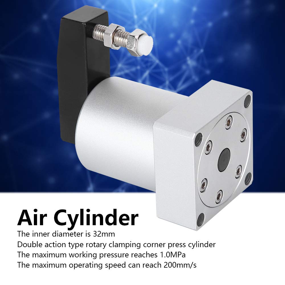 32mm Double Acting Pneumatic Air Cylinder - ACK32-90L Industrial Rotary Clamping Cylinder for Corner Pressing | Perfect for Factory Automation, CNC Machines & Pneumatic Systems