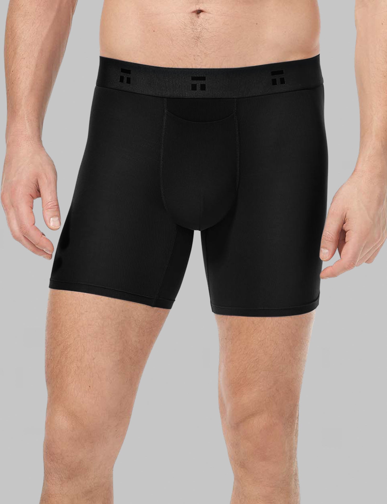 Breathable Air Mid-Length Boxer Briefs for Men - 6 Pack | Soft Stretch Comfort Underwear for Everyday Wear & Active Lifestyles | Gym, Workout, Travel & Lounge