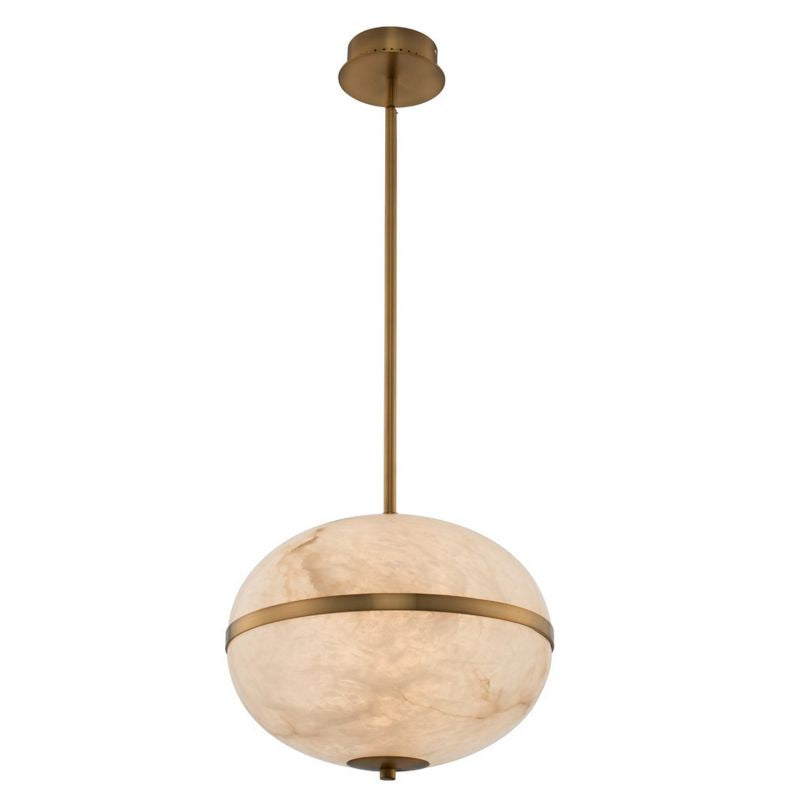 Alabaster Canterbury LED Mini Pendant Light - Modern Small Hanging Fixture for Kitchen Island, Dining Room & Bedroom Lighting