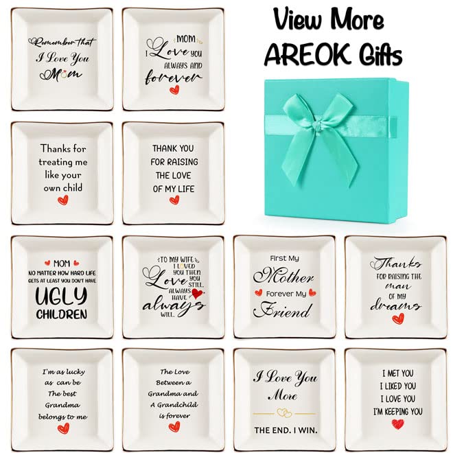 Best Personalized Gifts for Grandma from Grandson & Granddaughter - Elegant Jewelry Tray & Ring Dish Holder - Perfect Mother's Day & Birthday Gift Ideas for Grandmother - Great for Jewelry Organization & Home Decor
