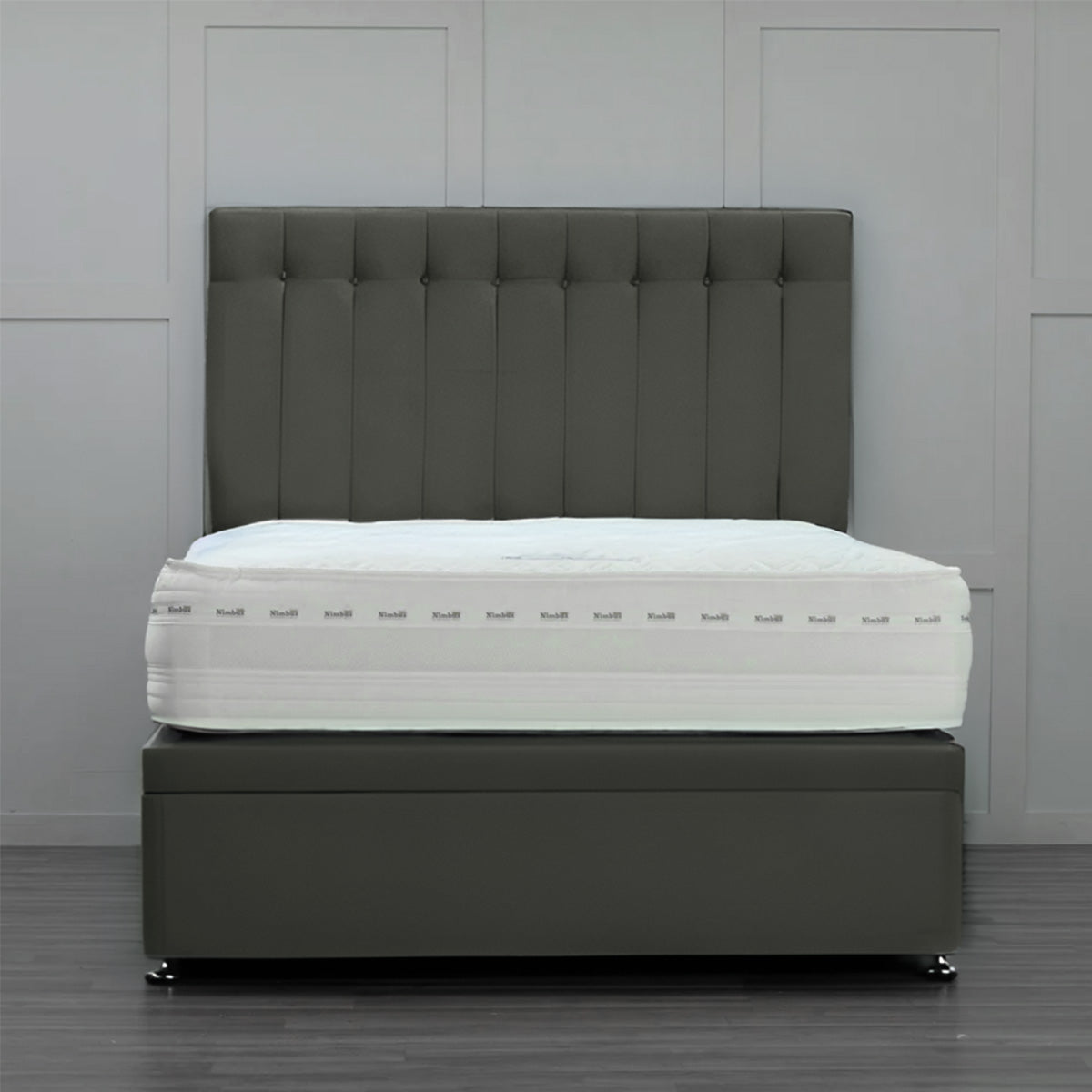 Side Opening Ottoman Bed Base with Storage - Queen Size Platform Bed Frame for Small Spaces - Perfect for Bedroom, Guest Room & Studio Apartments