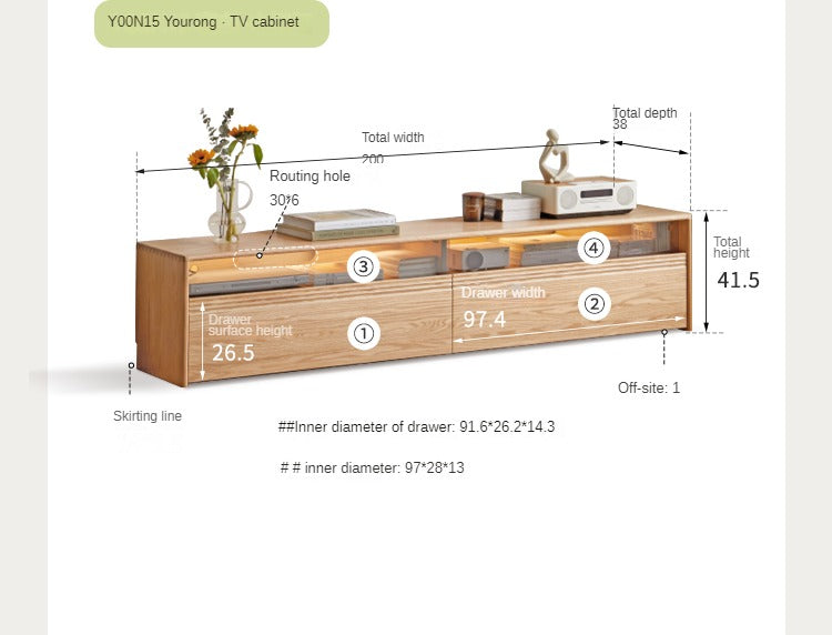 Modern Oak Solid Wood Storage Sofa Set - Log Style Combination Furniture for Living Room, Bedroom & Home Office