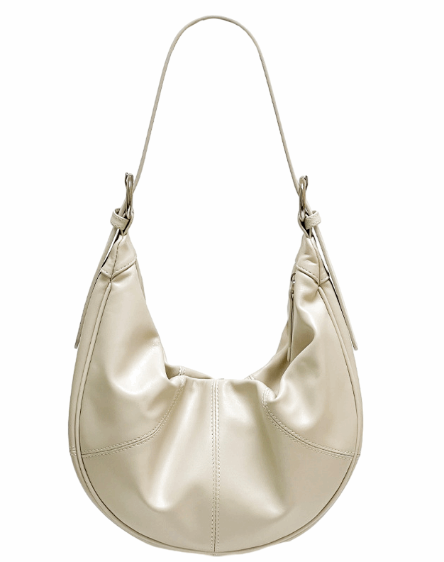 Stylish Leather Half Moon Shoulder Bag for Women - Crossbody Purse with Adjustable Strap - Perfect for Work, Travel & Everyday Use