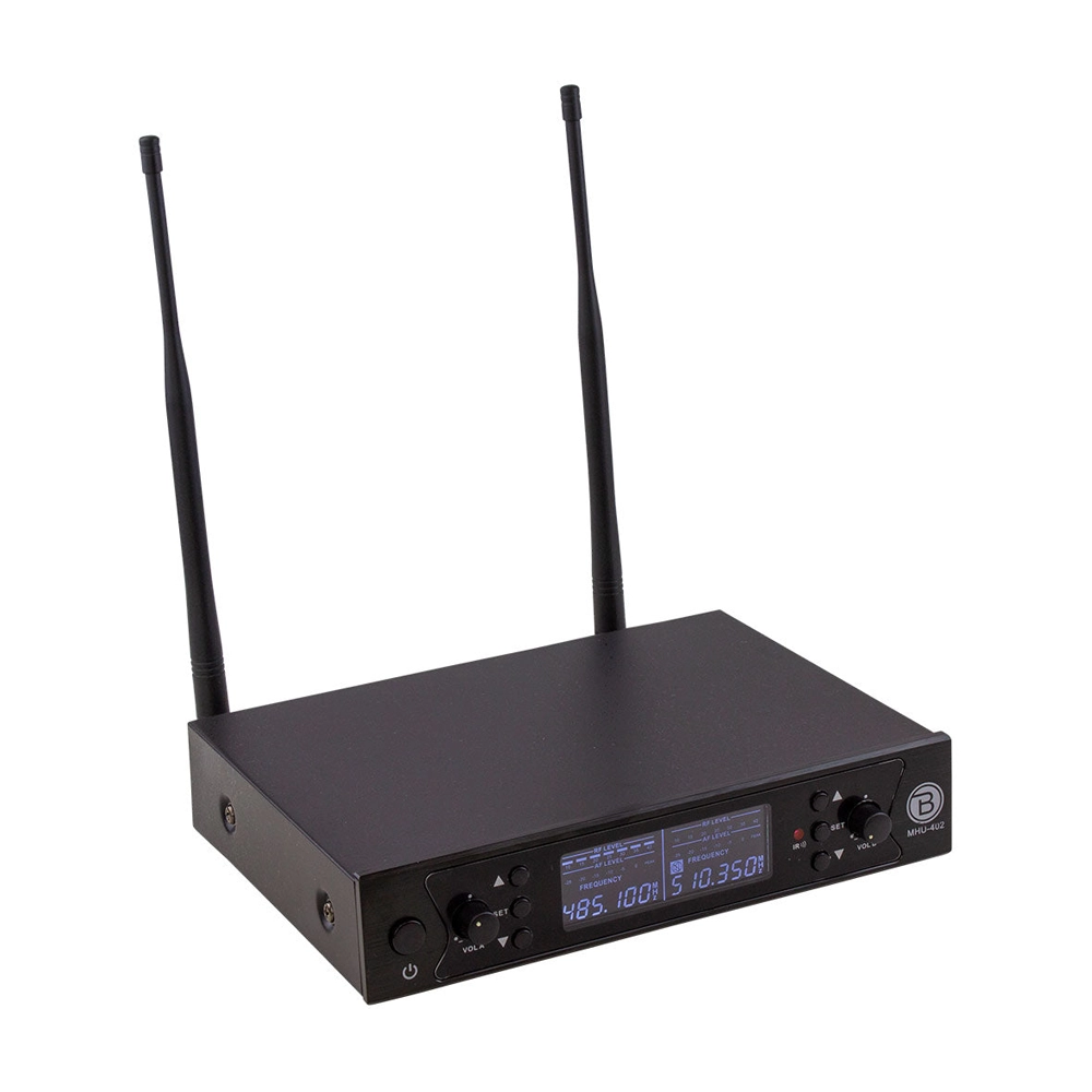 Blastking MHU 402 Professional Dual Handheld UHF DSP Wireless Microphone System - Crystal Clear Sound for Karaoke, Live Performances & Public Speaking