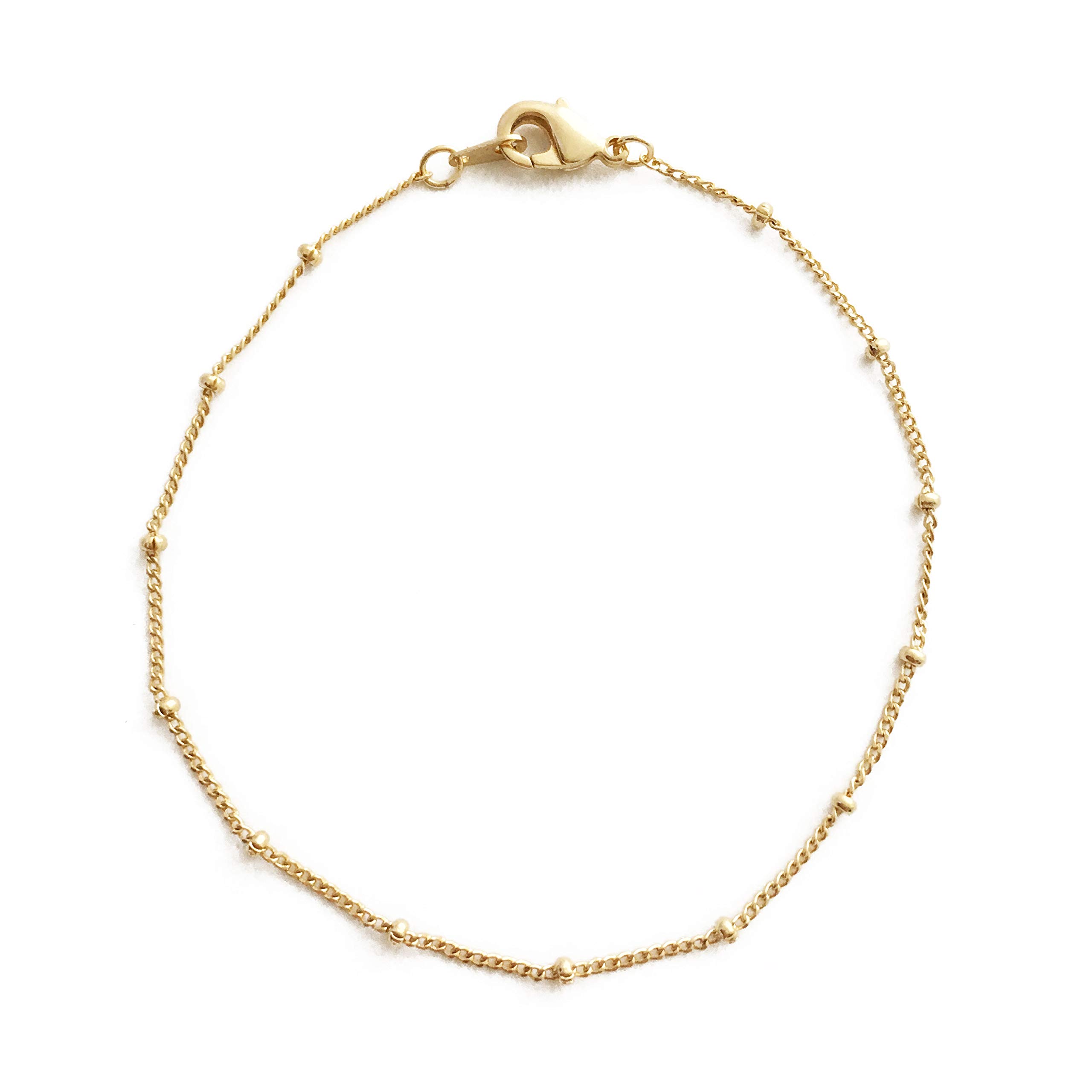 HONEYCAT Satellite Bead Ball Chain Bracelet - Gold, Rose Gold, Silver | Minimalist Delicate Jewelry for Women | Perfect for Everyday Wear, Gifts & Special Occasions