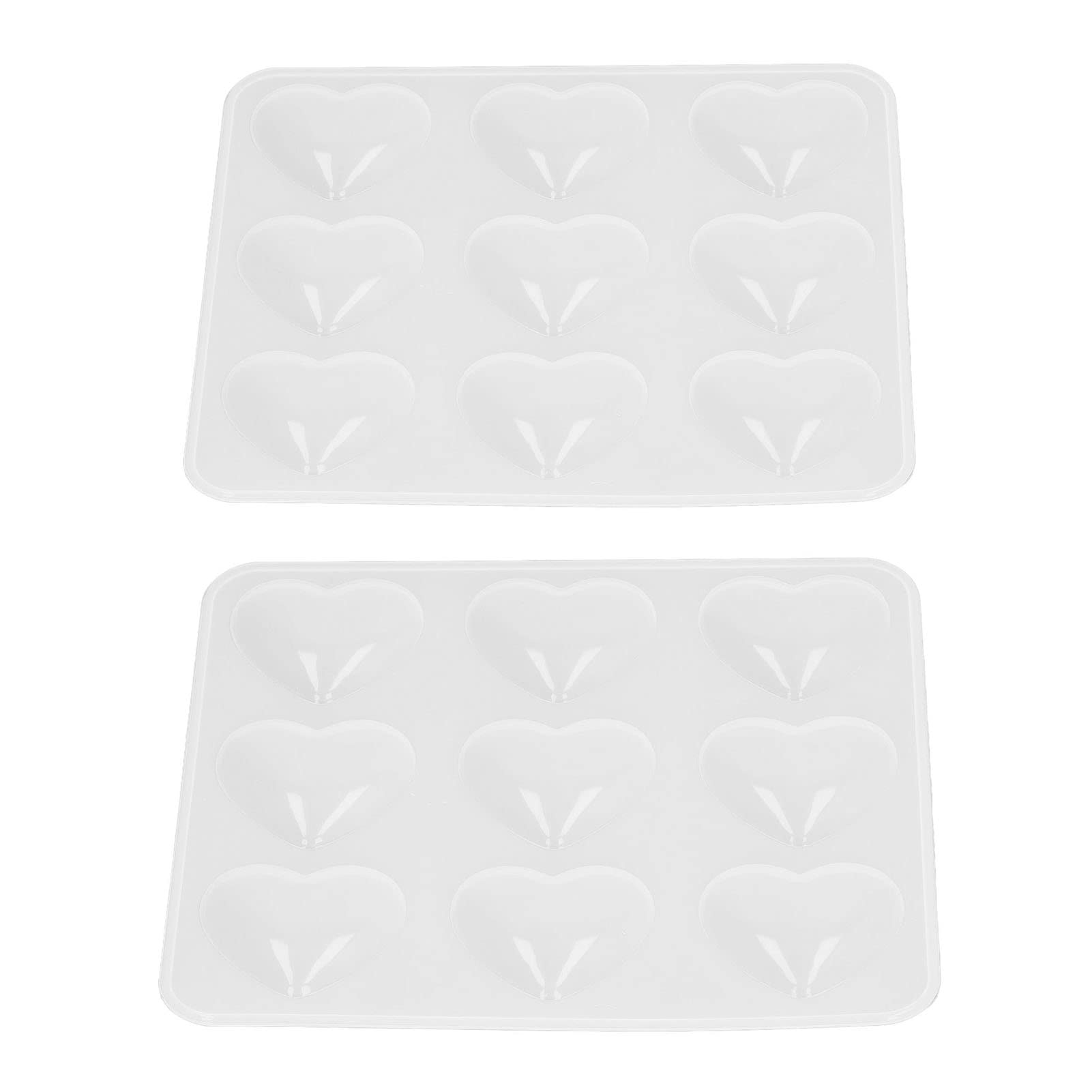 Heart Shaped Silicone Molds - Reusable, Flexible & Easy Demolding for DIY Crafts, Jewelry Making, Keychains - Perfect for Valentine's Gifts, Resin Art & Home Decor Projects