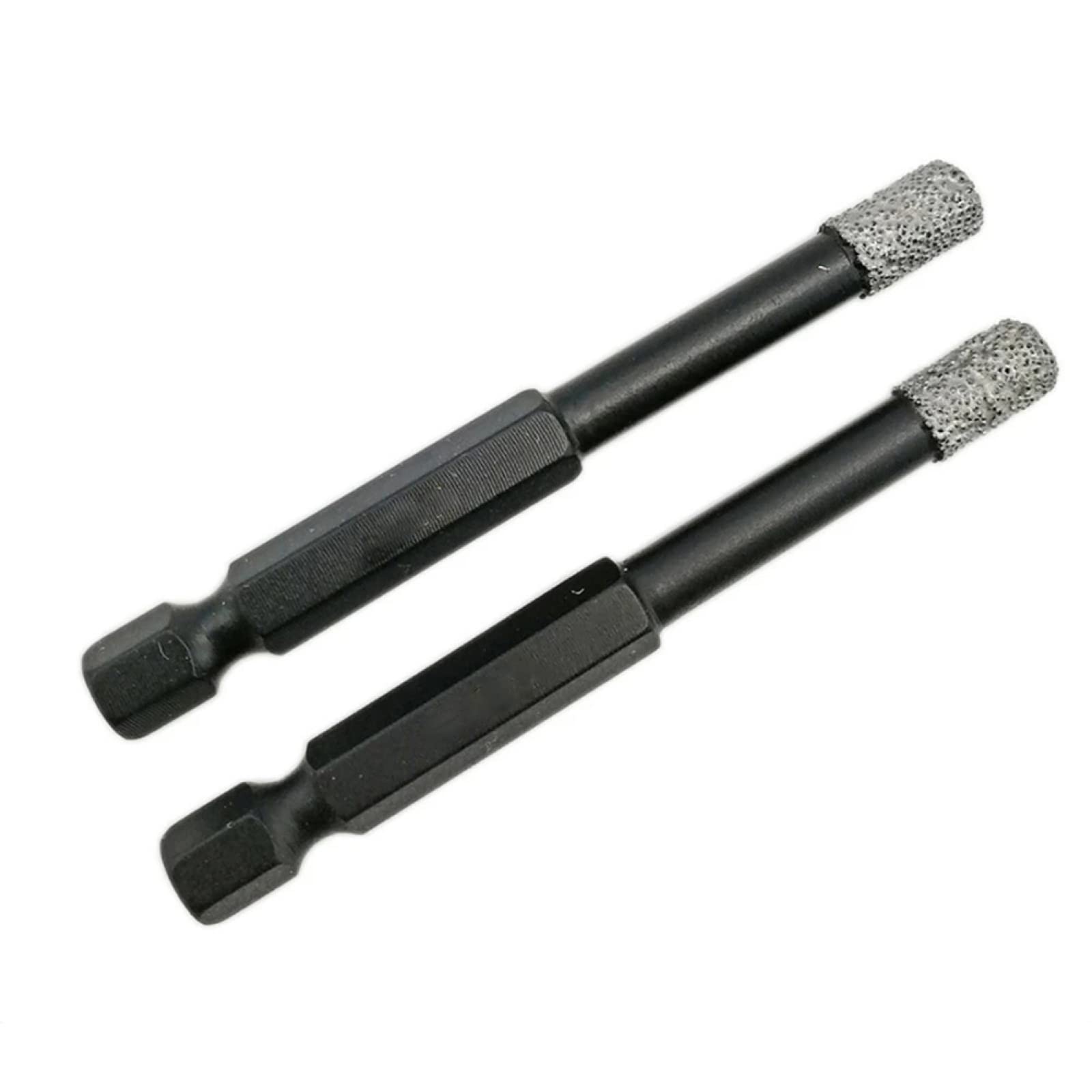 2-Pack NUSHKI 6mm Hex Shank Vacuum Brazed Diamond Drill Bits - Dry Hole Saw for Granite, Marble, Ceramic Tile & Glass - Perfect for DIY Home Renovation and Stone Countertop Installation