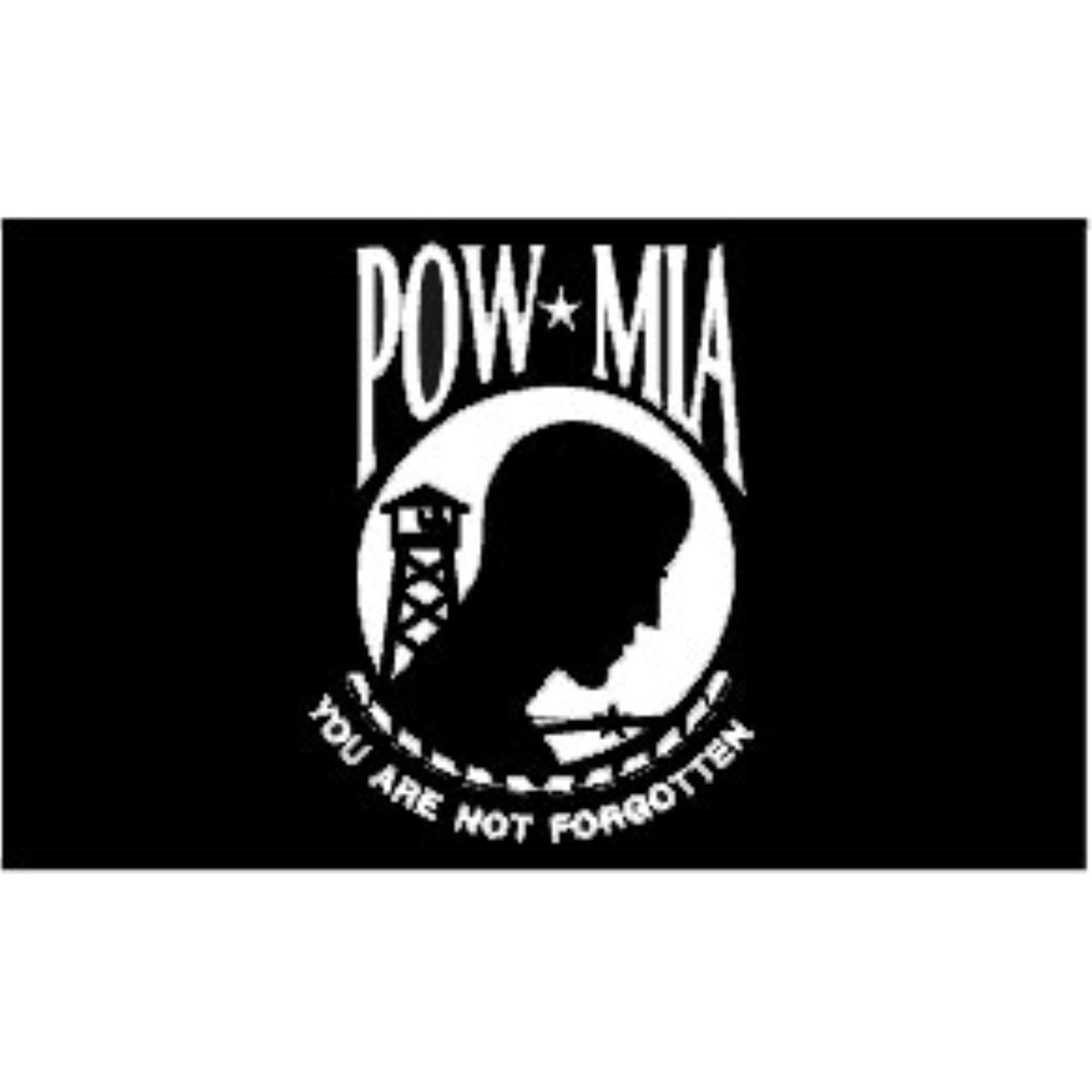 POW MIA Flag 5x8 Feet - Heavy Duty Nylon Double Sided American Military Flag - Perfect for Outdoor Display, Veterans Day & Memorial Day Decorations