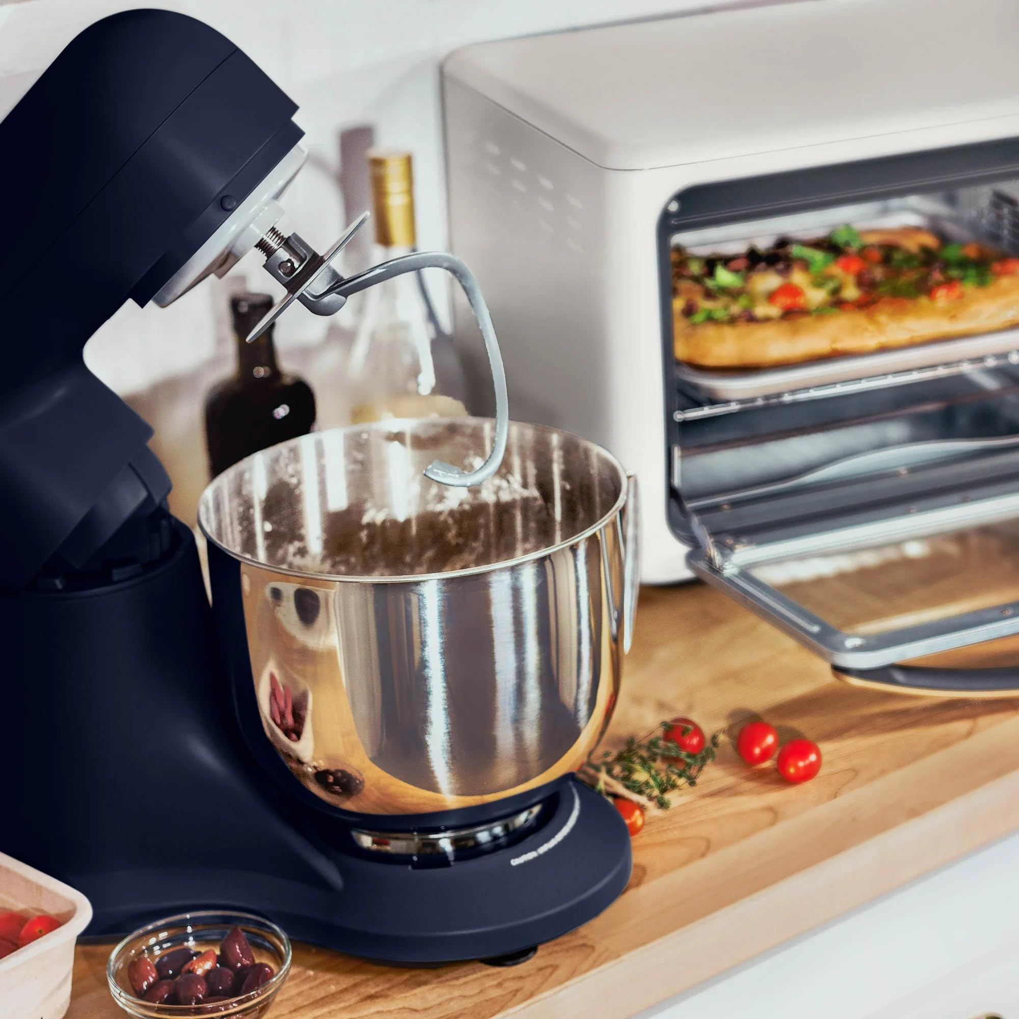 5.3 Qt Stand Mixer with Tilt-Head - 300W Powerful Motor, 12 Speed Settings, Lightweight Design - Includes Beater, Whisk, Dough Hook & Splash Guard - Perfect for Baking Cakes, Cookies, Bread & More - Drew Barrymore Starry Night Blue Edition