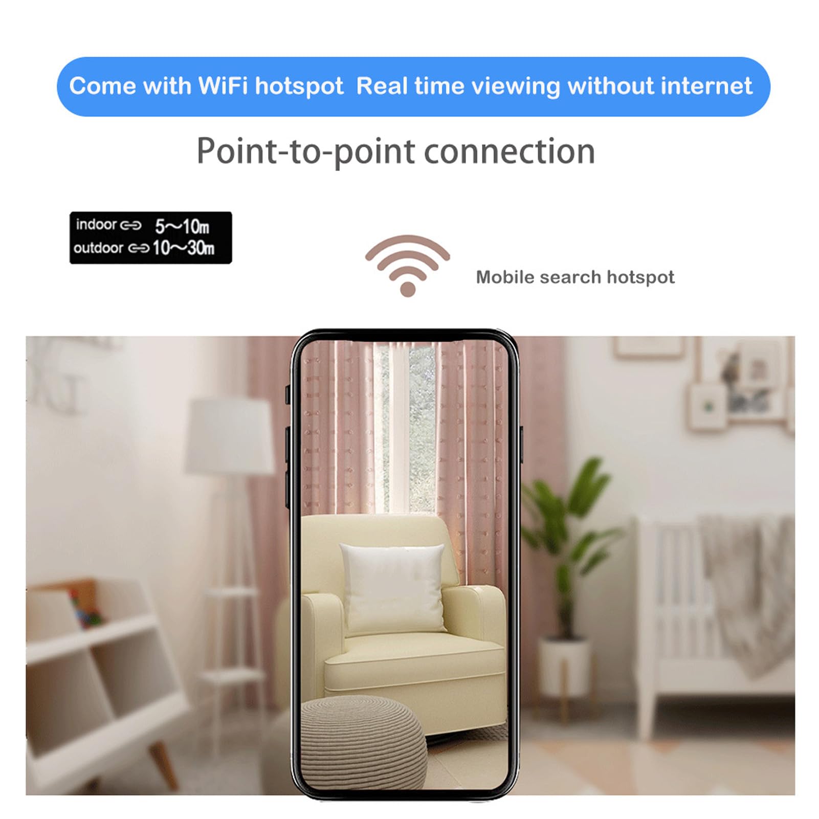 Goshyda Wireless Outdoor Security Camera - 1080P HD Smart WiFi, Motion Detection, IP66 Waterproof, Night Vision, Loop & Wide Angle Recording - Ideal for Home, Business & Garage Surveillance