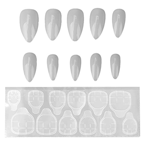 Premium Oval Press On Nails - Coffin False Nails Full Cover Artificial Nails (10pcs) | Odorless ABS Material for DIY Manicures | Salon Quality for Women & Girls | Perfect for Parties, Weddings & Everyday Wear (N5344-03)