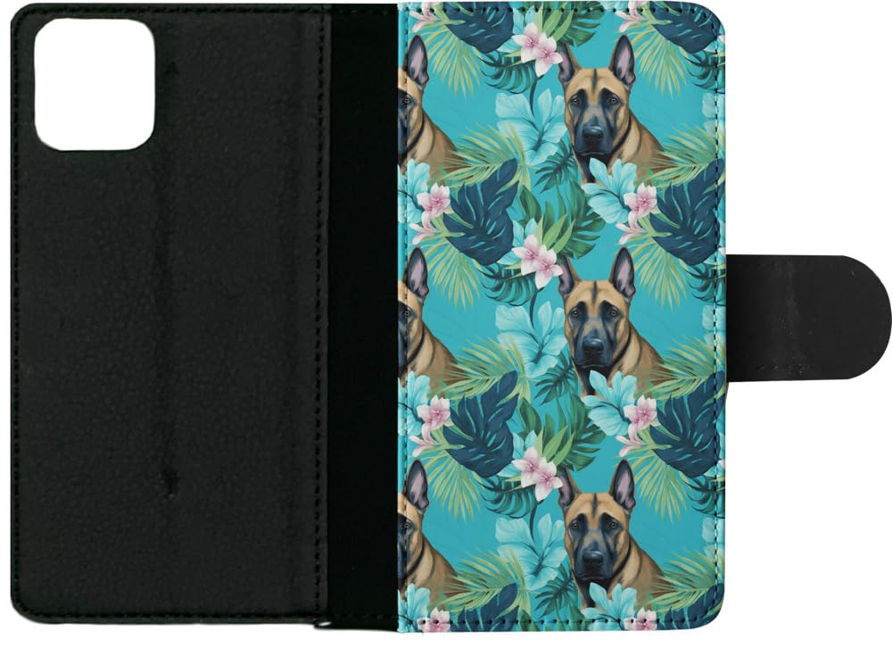 Cute Malinois Puppy Dog Pattern Faux Leather Flip Wallet Phone Case for Apple iPhone 11 Pro - Perfect for Pet Lovers & Everyday Use