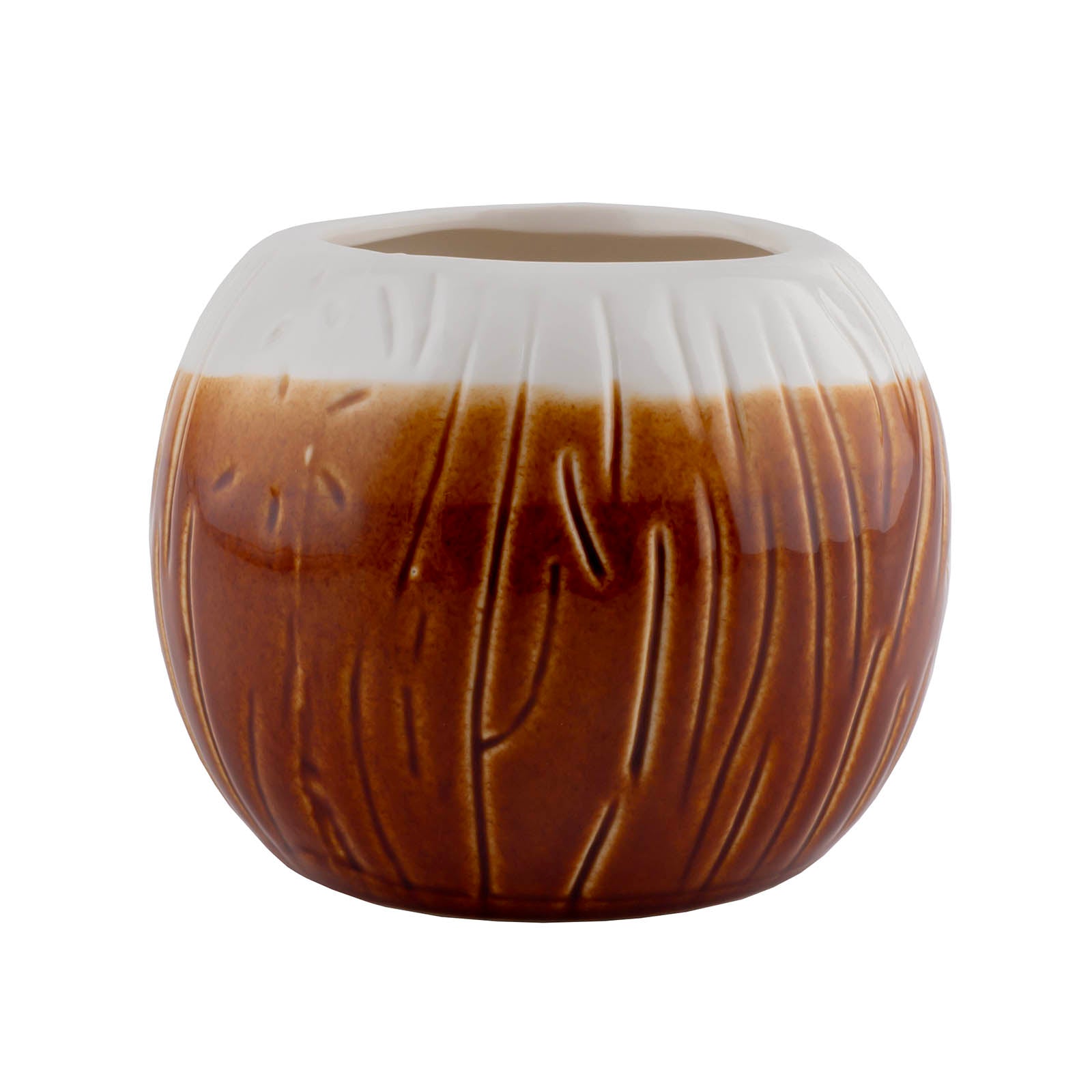 Ceramic Coconut Tiki Mug - 16oz Tropical Drinkware for Cocktails, Smoothies & Iced Coffee - Perfect for Luau Parties, Beach Bars & Summer Gatherings