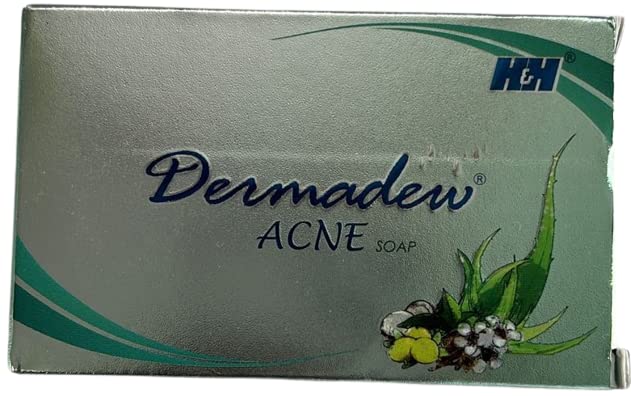 Hedge Dermadew Alcohol-Free Acne Treatment Soap for Clear Skin | Pack of 1 | Gentle Face Wash for Teens & Adults | Perfect for Daily Skincare Routine