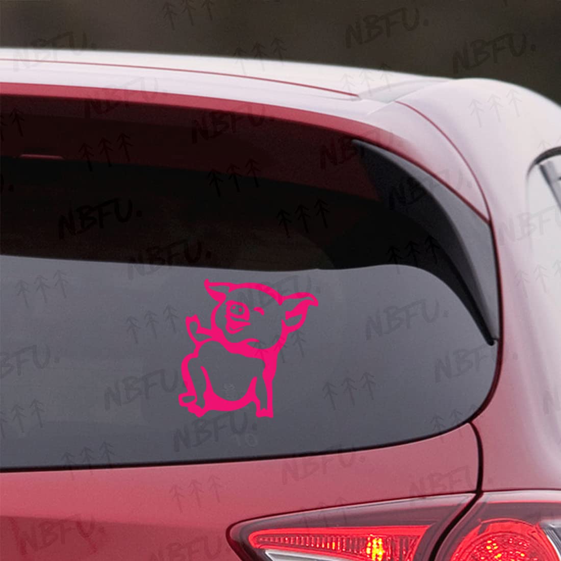 Premium Waterproof Vinyl Decal Stickers - Cute Pink Pig (Set of 2) for Laptop, Phone, Helmet, Car Window, Bumper, Mug, Cup, Door & Wall Decoration - Perfect for DIY Crafts, Home Decor & Personalizing Your Belongings