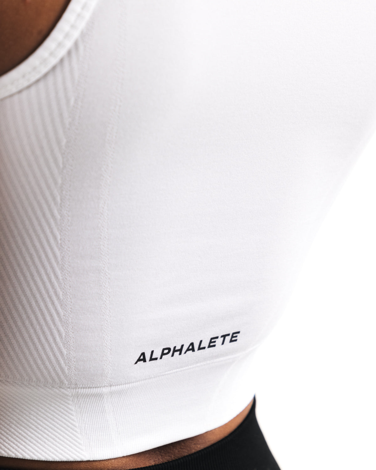 Stratus Crop Tank Top - Women's White Short Sleeve Athletic Shirt for Yoga, Running & Gym Workouts