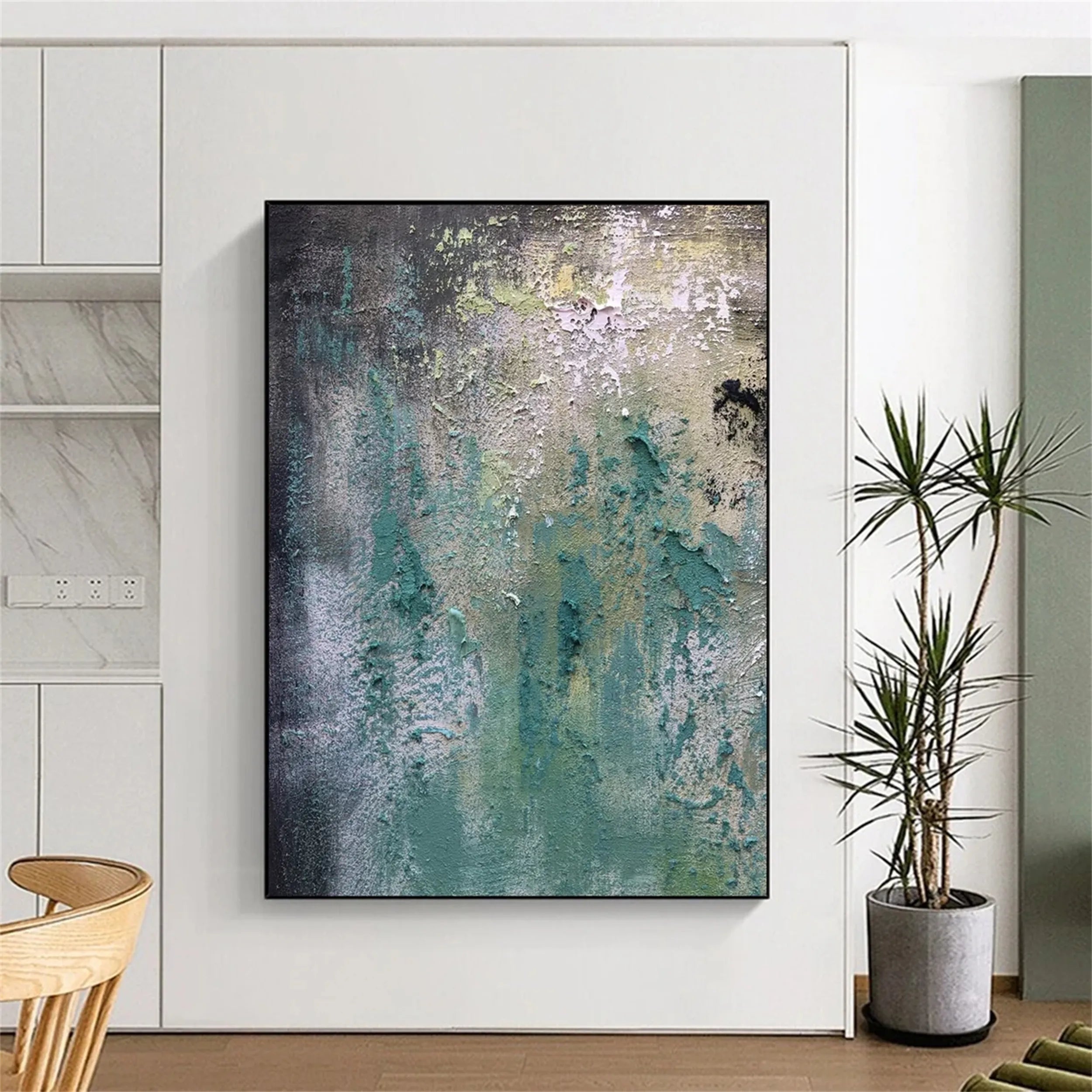 Abstract Painting #AB 114 - Modern Wall Art for Living Room, Bedroom & Office Decor | Handmade Canvas Artwork