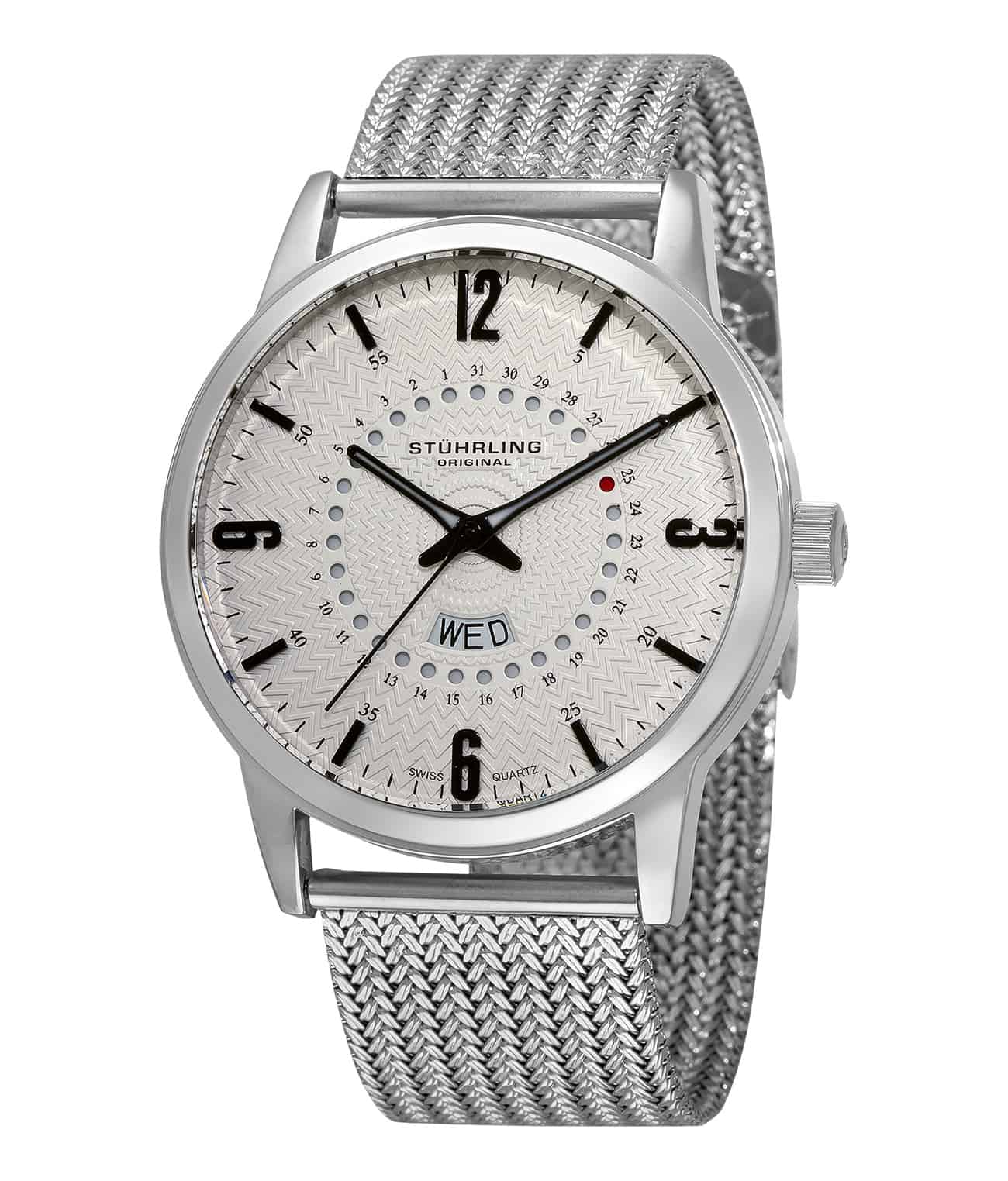 Jupiter 345M Quartz Watch 46mm Classic Mesh Band - Stylish Men's Wristwatch for Business, Casual & Outdoor Activities