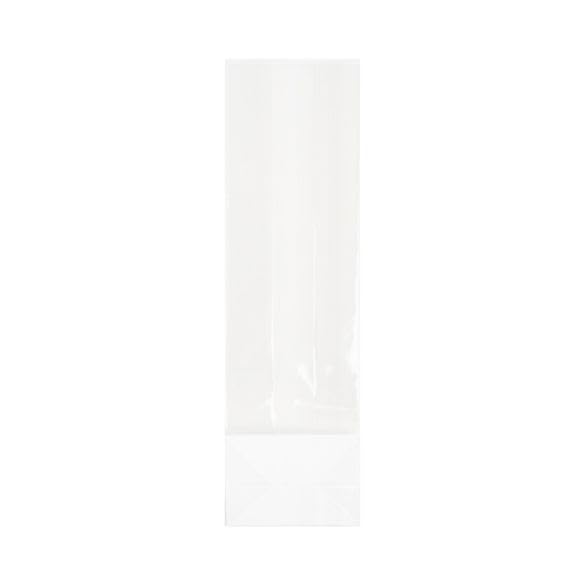 ClearBags Clear Gusset Bags with Paper Insert - 2 3/4x2x10 Inches, 100 Pack - High Clarity Flat Bottom Treat Bags for Gifts, Cookies, Candy, Party Favors, Weddings & Bakery Packaging - 1.6 Mil Thick - Perfect for Candy Buffets, Wedding Favors, Holiday Treats & Retail Display (FGPB17A)