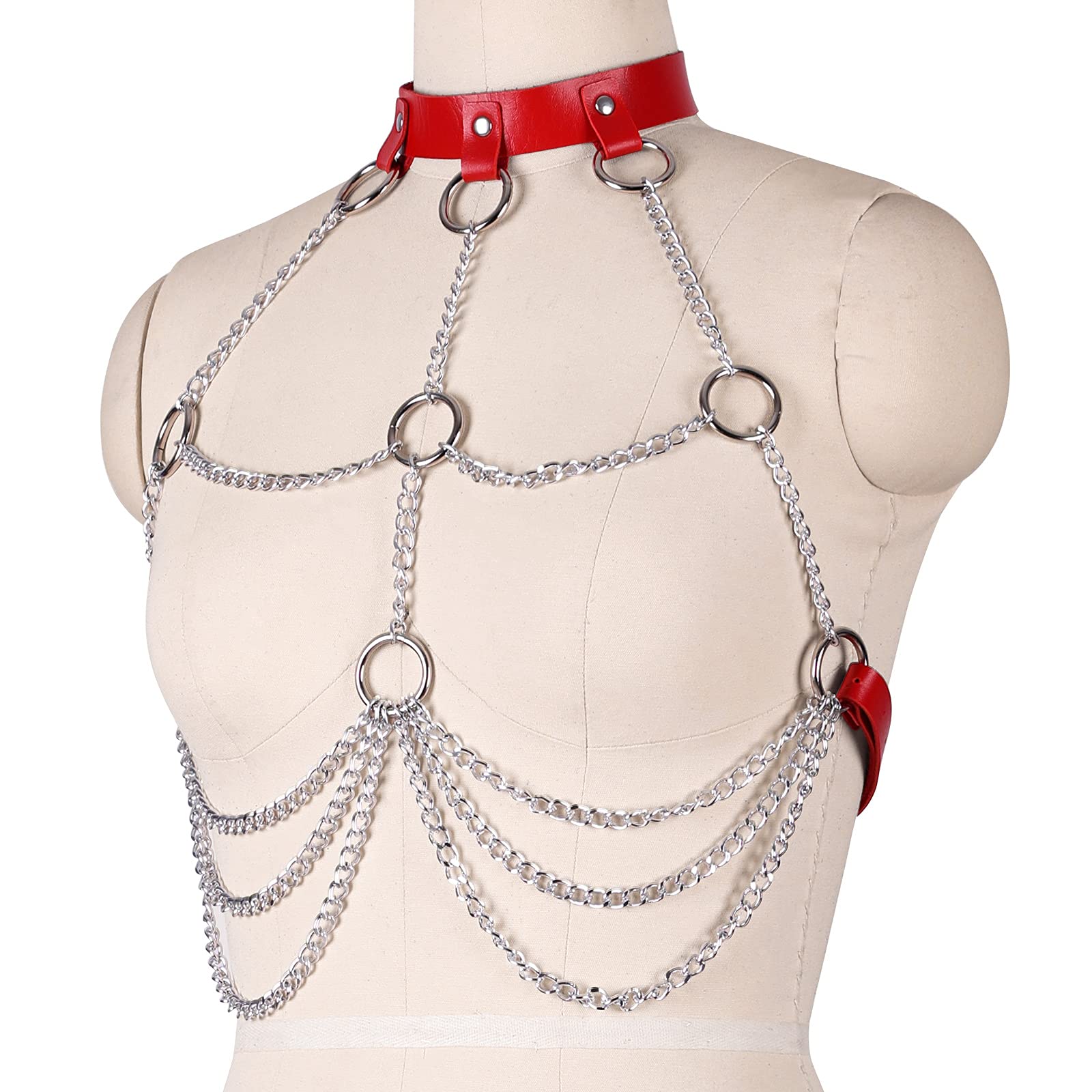 Punk Waist Cage Body Chain - Leather Harness Jewelry for Women & Girls | Gothic Fashion Accessory for Concerts, Raves & Costume Parties