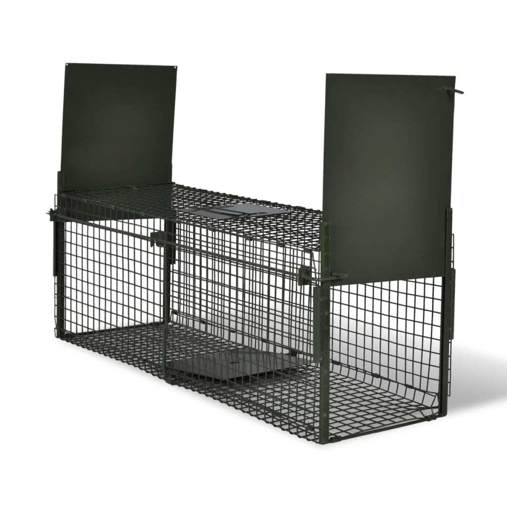Live Animal Trap - 2 Door Iron Mesh Cage for Rabbits, Rodents & Mice | Humane Hunting & Pest Control | Ideal for Gardens, Farms & Backyards