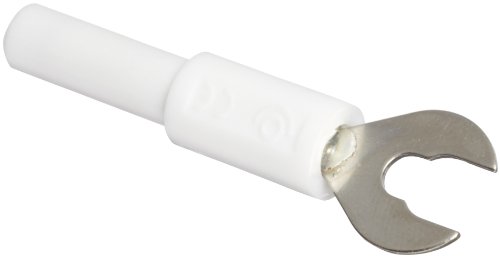 CT2553 Digital Multimeter Probe Adapter - 6mm Spade Lug to 4mm Jack, 36 Amp, White (Pack of 10) - Perfect for Electrical Testing, Automotive Diagnostics & DIY Electronics Projects