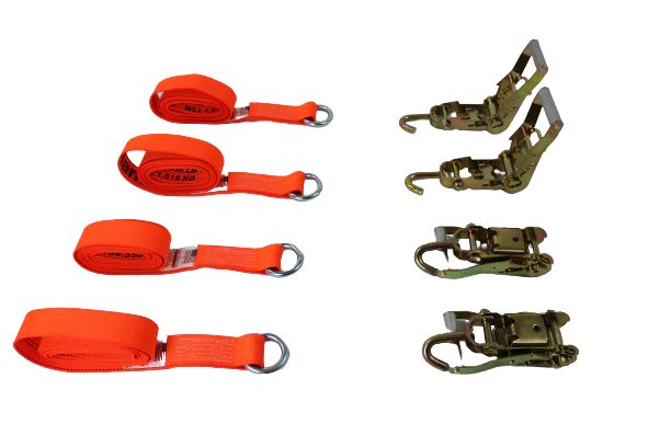 2-Pack 10' Diamond Weave Lasso Wheel Lift Straps with Swivel J-Hook Ratchets (4 Total) - Heavy Duty Tow Straps for ATV, UTV, Motorcycle & Off-Road Vehicle Recovery