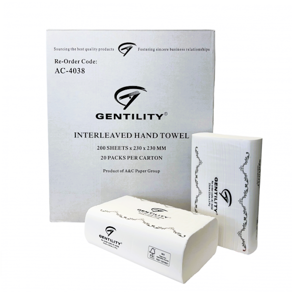 Premium Quilted Hand Towels - 23cm x 23cm Slimline Interleaved (4000 Sheets) | Soft & Absorbent for Kitchen, Bathroom & Salon Use