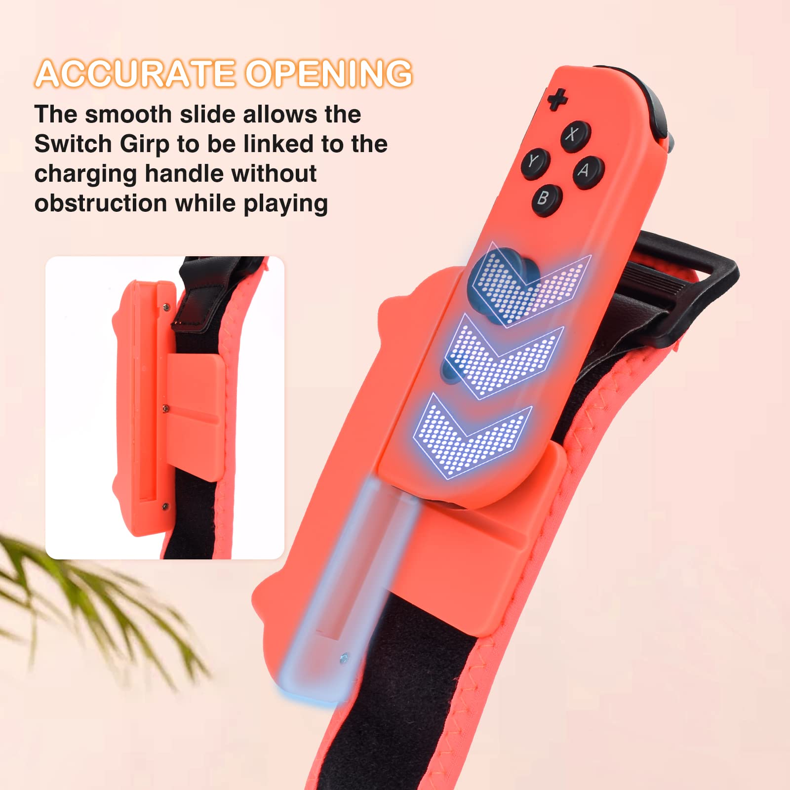 DLseego Adjustable Wrist Strap for Nintendo Switch & Switch OLED - Elastic Gamepad Controller Band (Blue & Red) - Perfect for Gaming, Travel & Comfortable Play