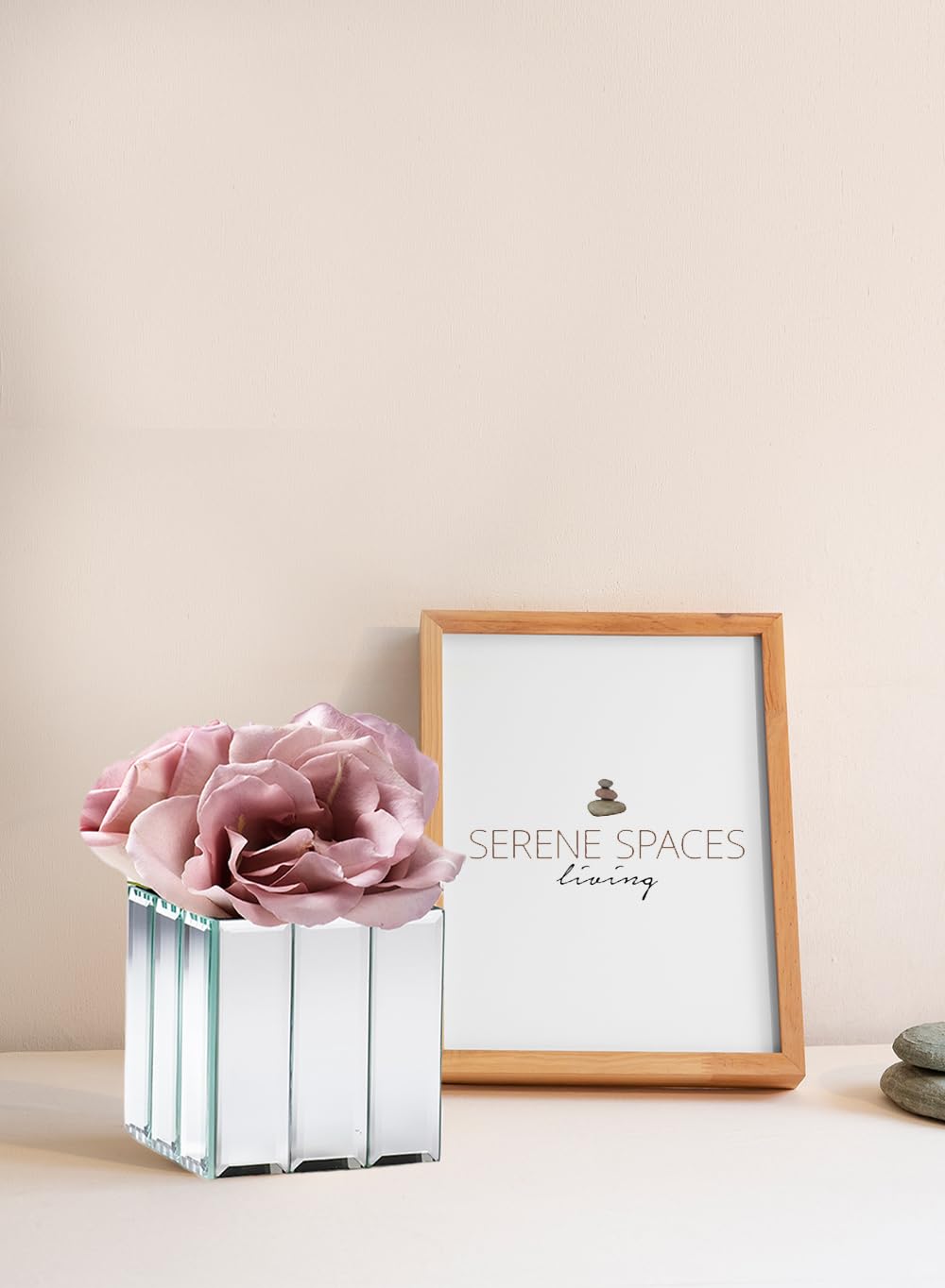 Serene Spaces Living Small Gatsby Mirror Strip Cube Vase – 4