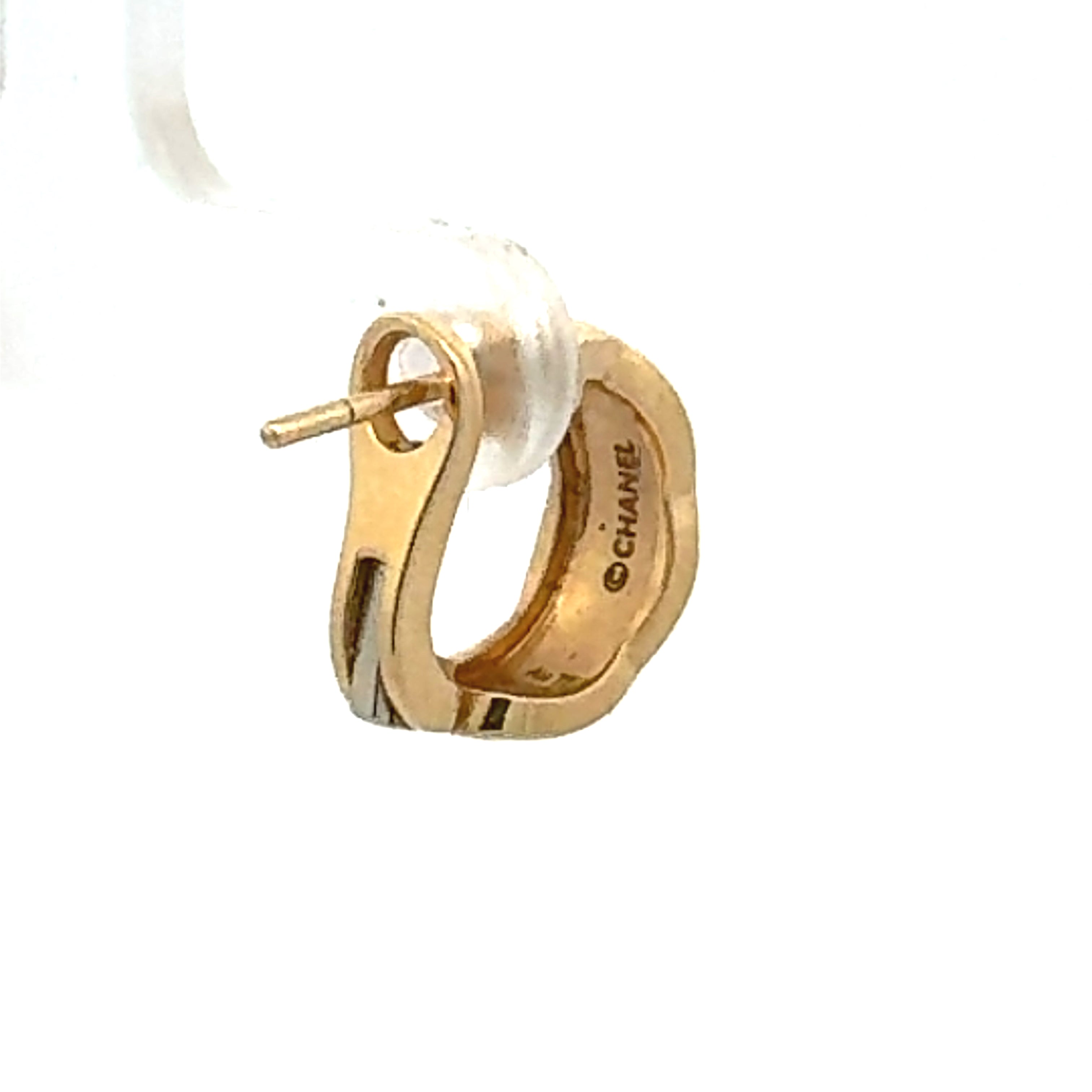 Vintage Chanel 18K Yellow Gold Hoop Earrings 5.60g - Luxury Fashion Jewelry for Women, Perfect for Parties, Weddings & Special Occasions