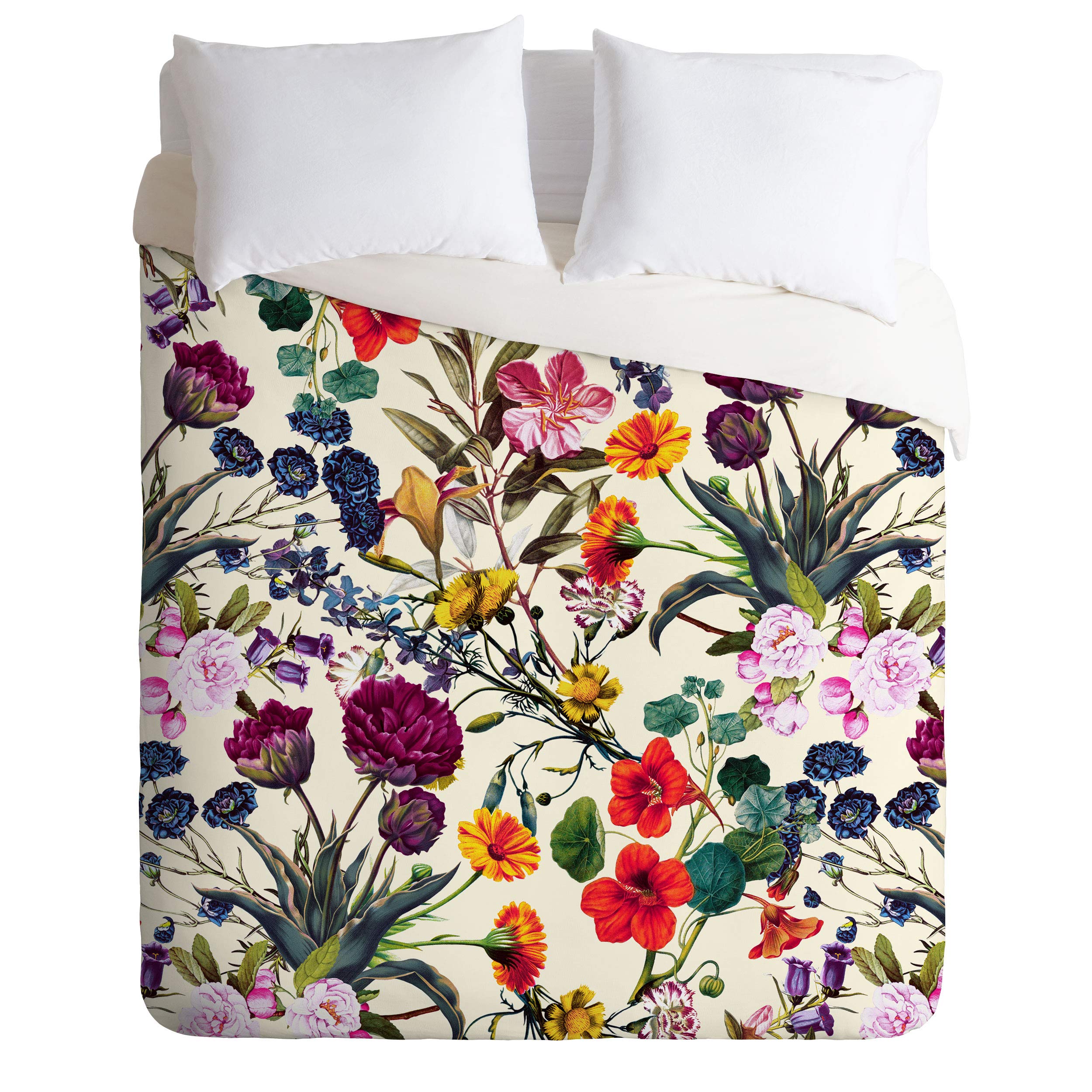 Magical Garden Duvet Cover Set - Full/Queen with Pillow Shams for Bedroom Decor